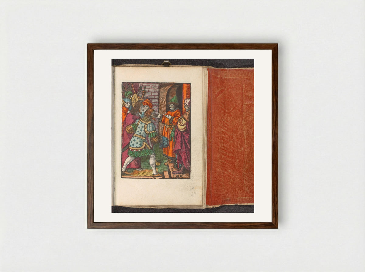 Christus voor Annas - Doen Pietersz. - Framed Print Dark Wood