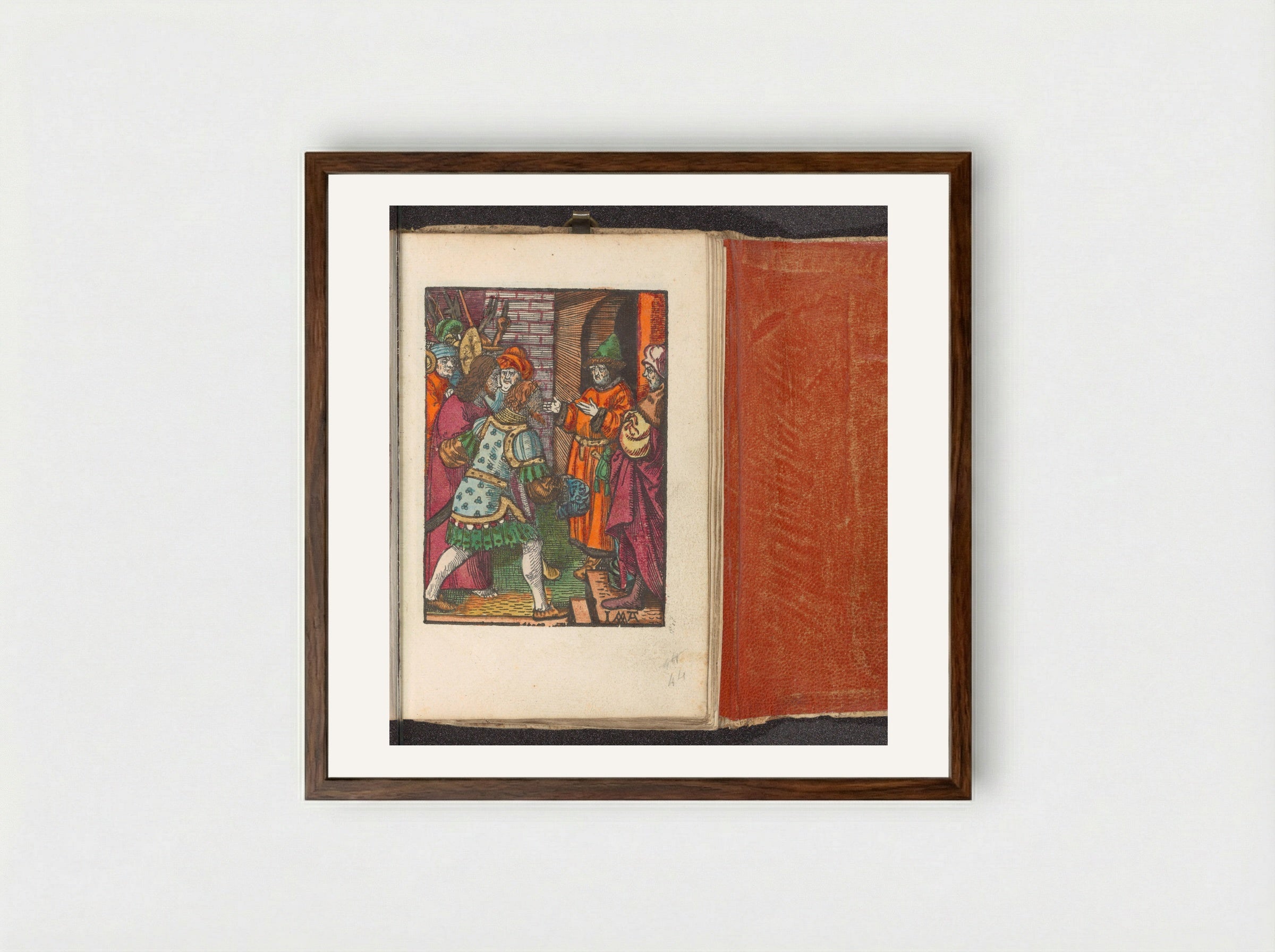 Christus voor Annas - Doen Pietersz. - Framed Print Dark Wood