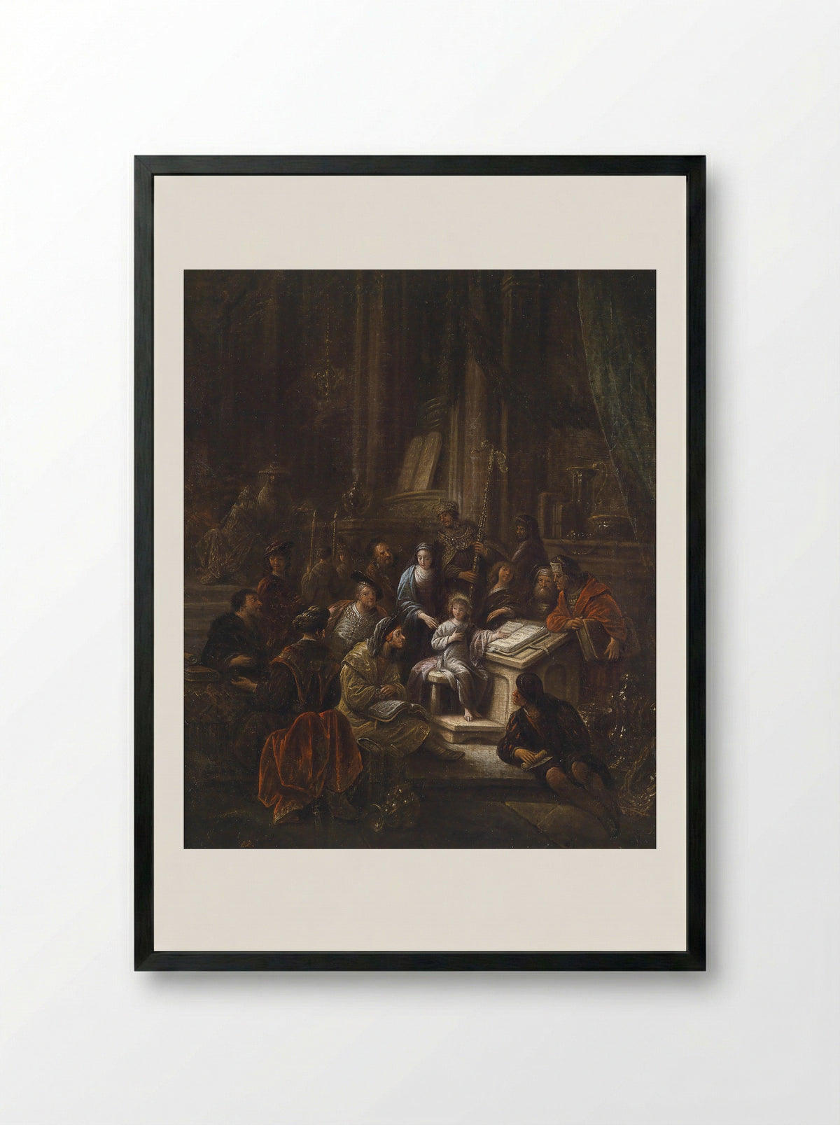 Christus zegent de kinderen - Jacob de Wet (I) - Framed Print Black