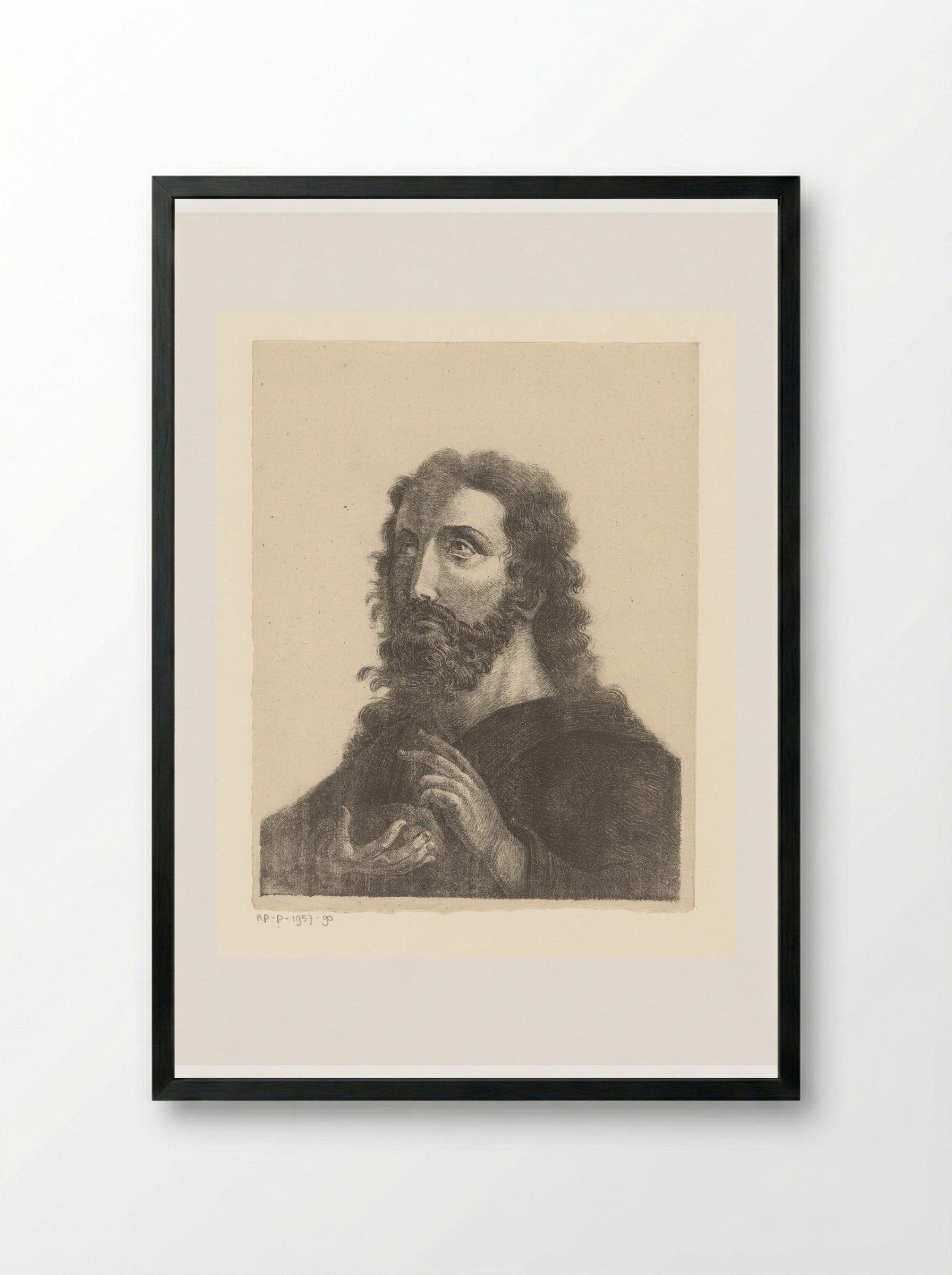 Christus zegent het brood - Pieter Bartholomeusz. Barbiers - Framed Print Black