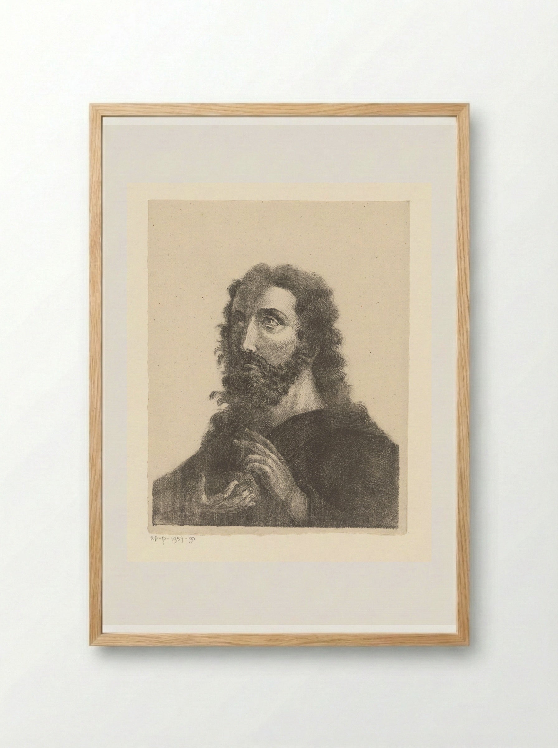 Christus zegent het brood - Pieter Bartholomeusz. Barbiers - Framed Print Wood