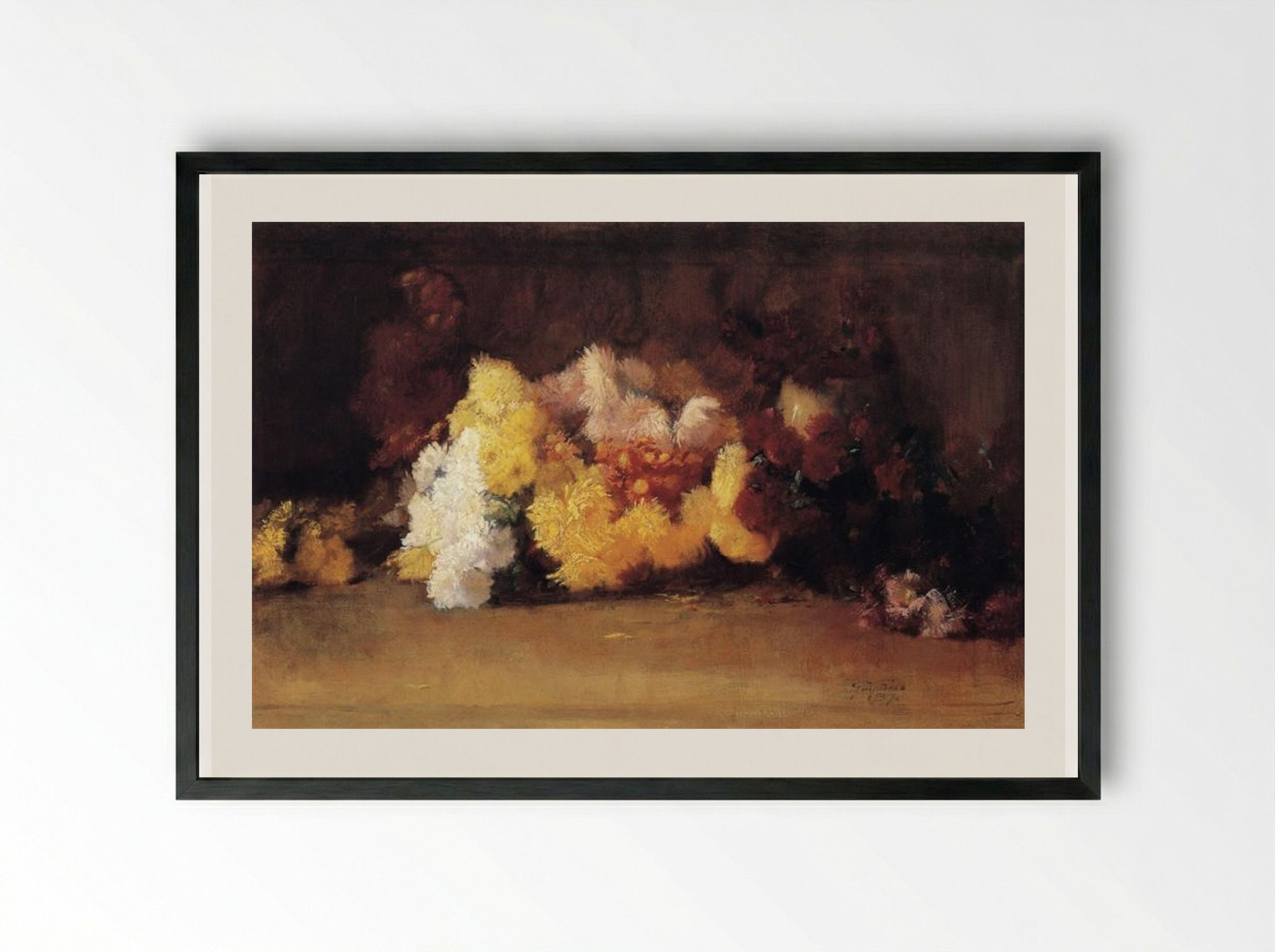 Chrysanthemums - Guy Rose - Framed Print Black