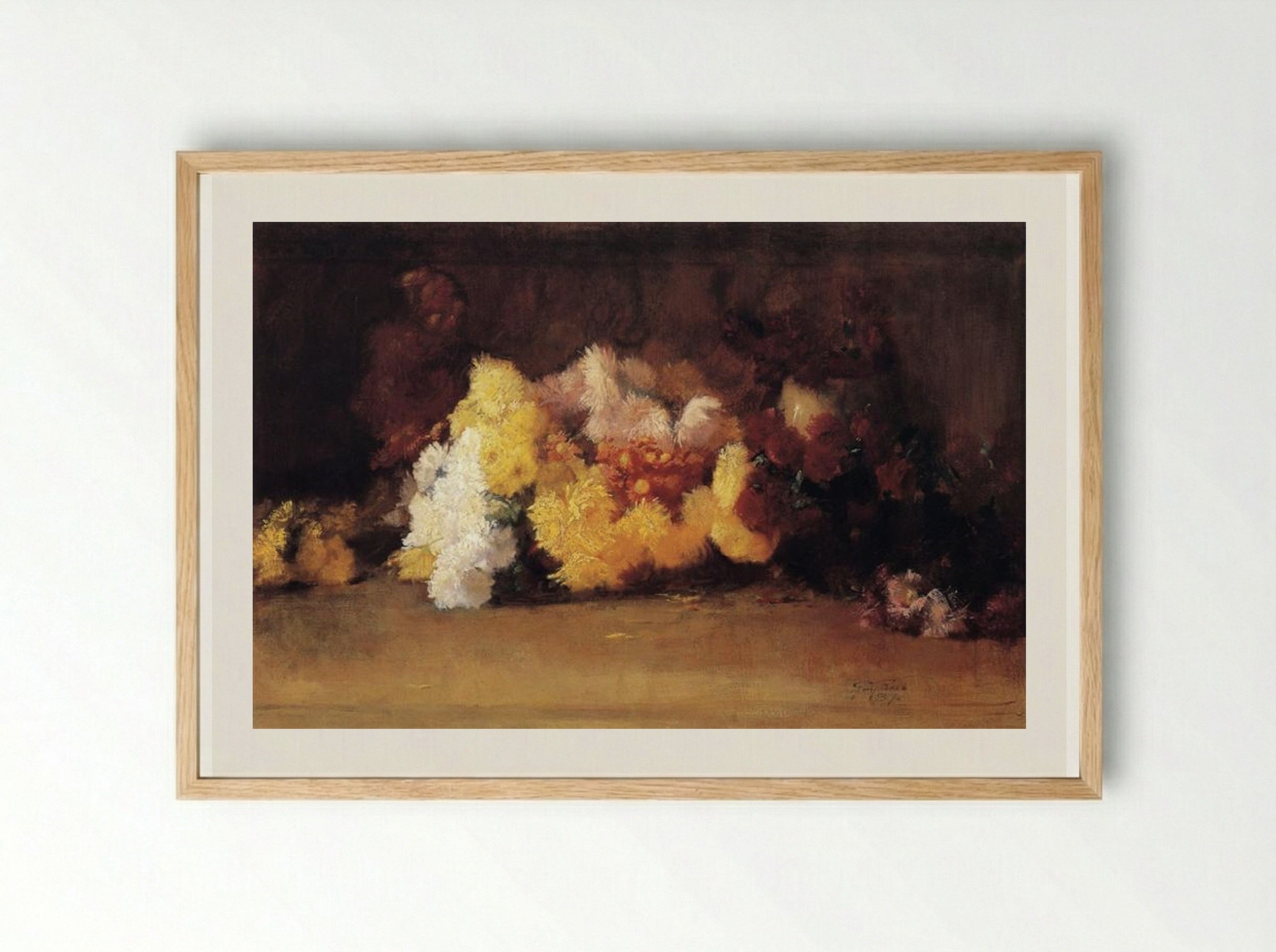 Chrysanthemums - Guy Rose - Framed Print Wood