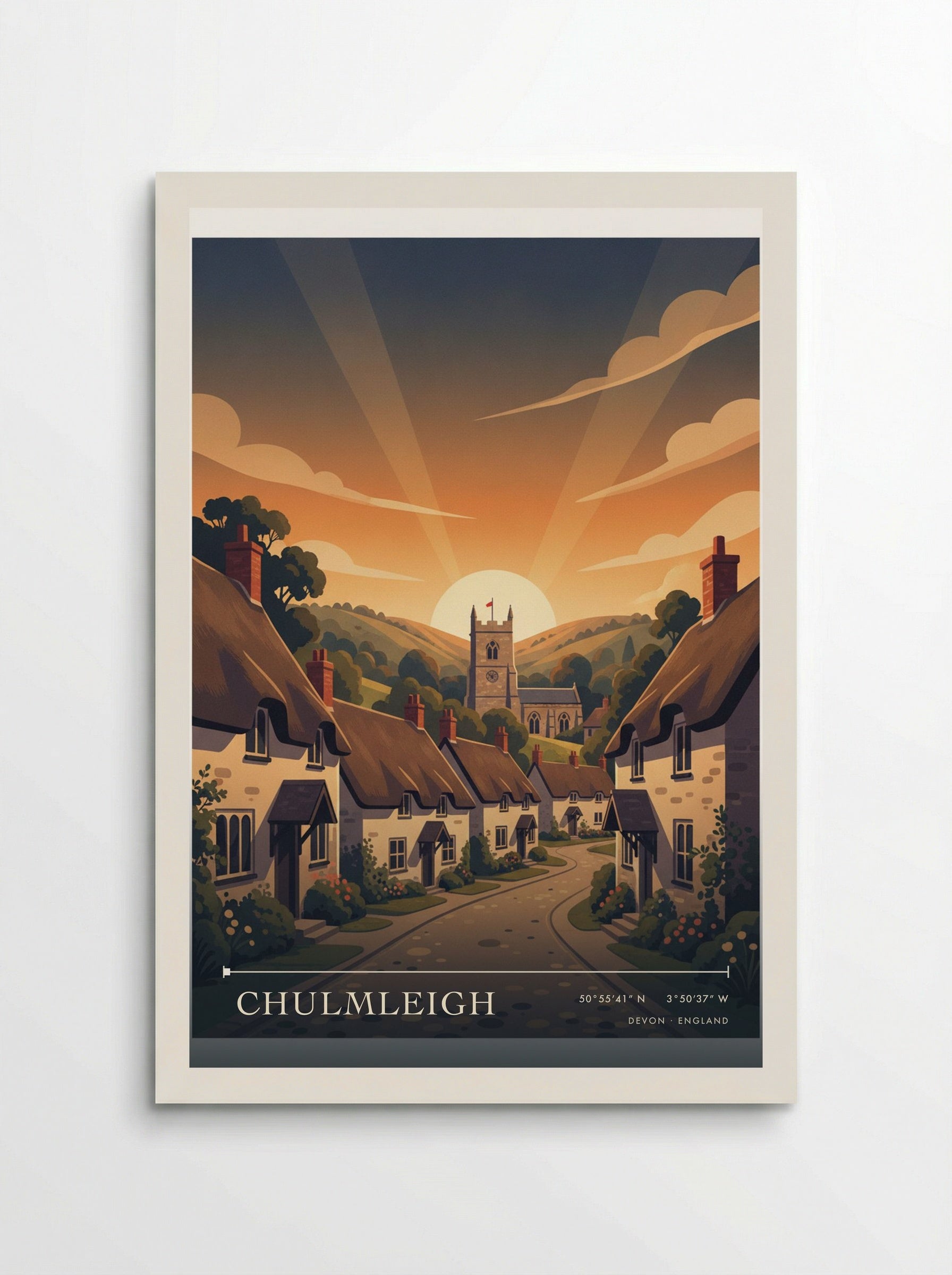 Chulmleigh Devon England Travel Poster - Poster