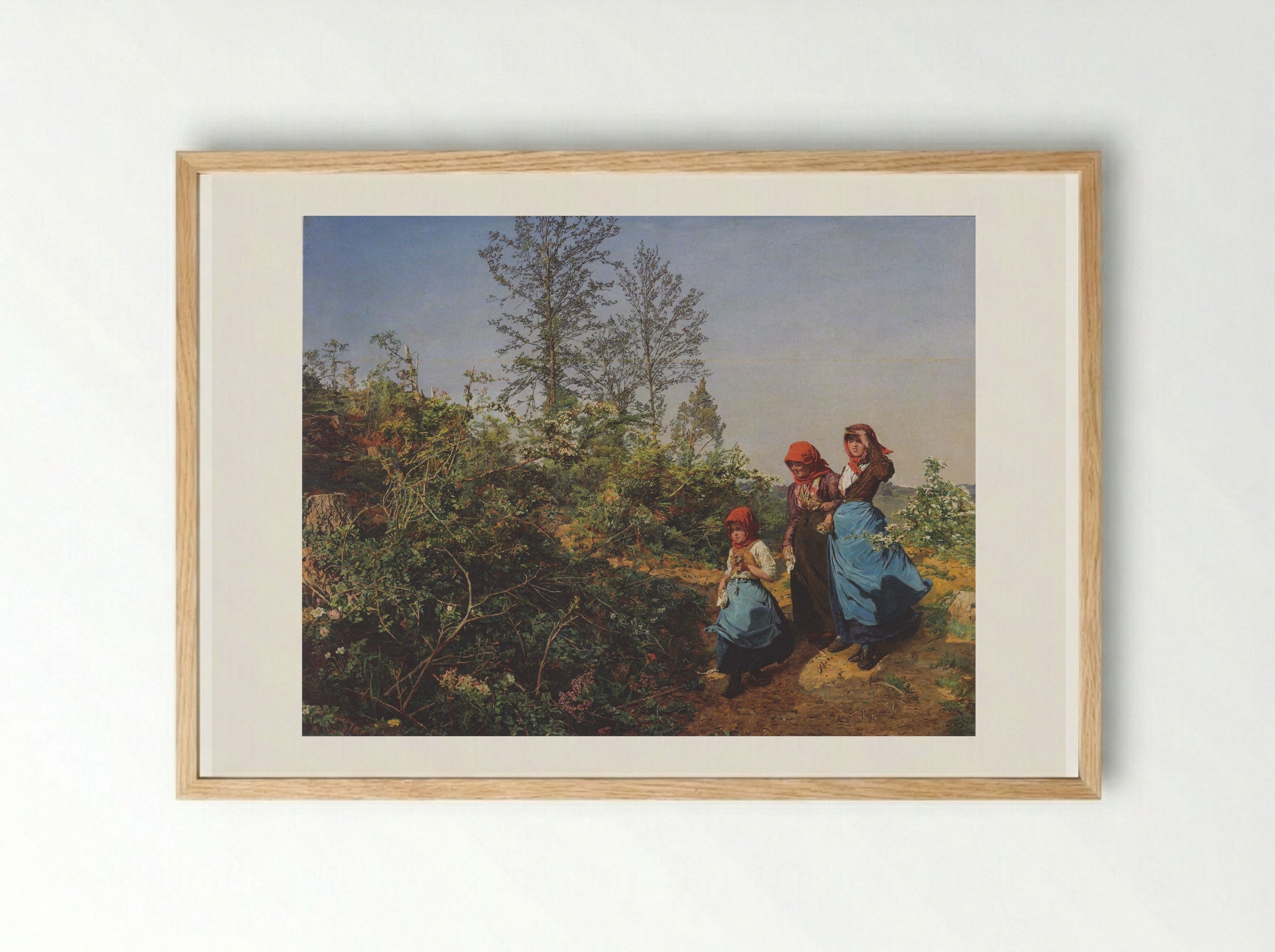 Church Attendance in the Spring - Ferdinand Georg Waldmüller - Framed Print Wood