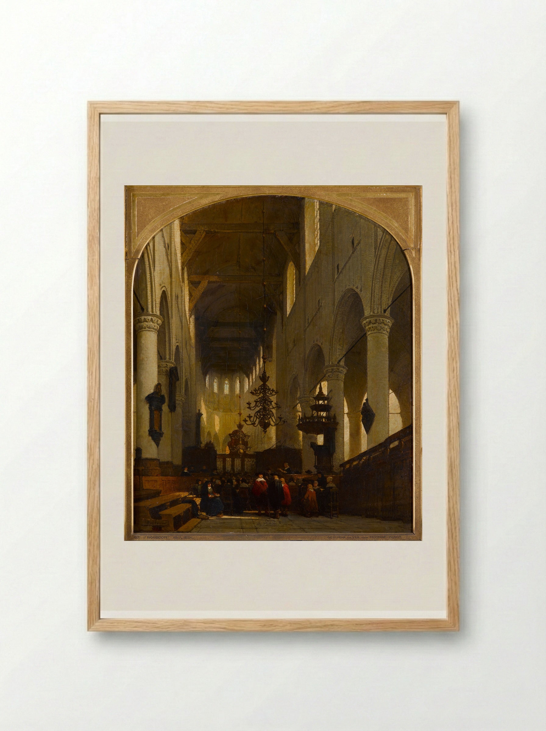 Church Interior - Johannes Bosboom - Framed Print Wood