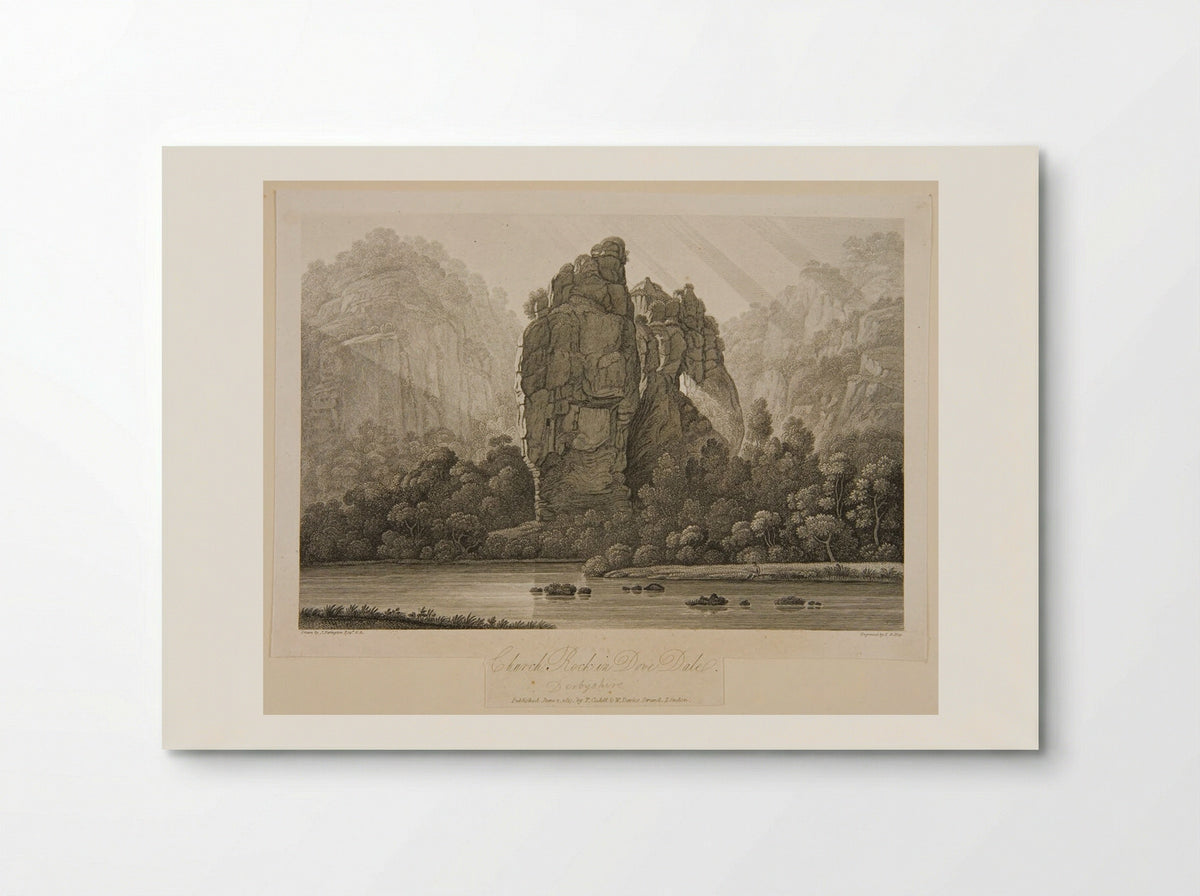 Church Rock in Dovedale - F.R. Hay - Poster