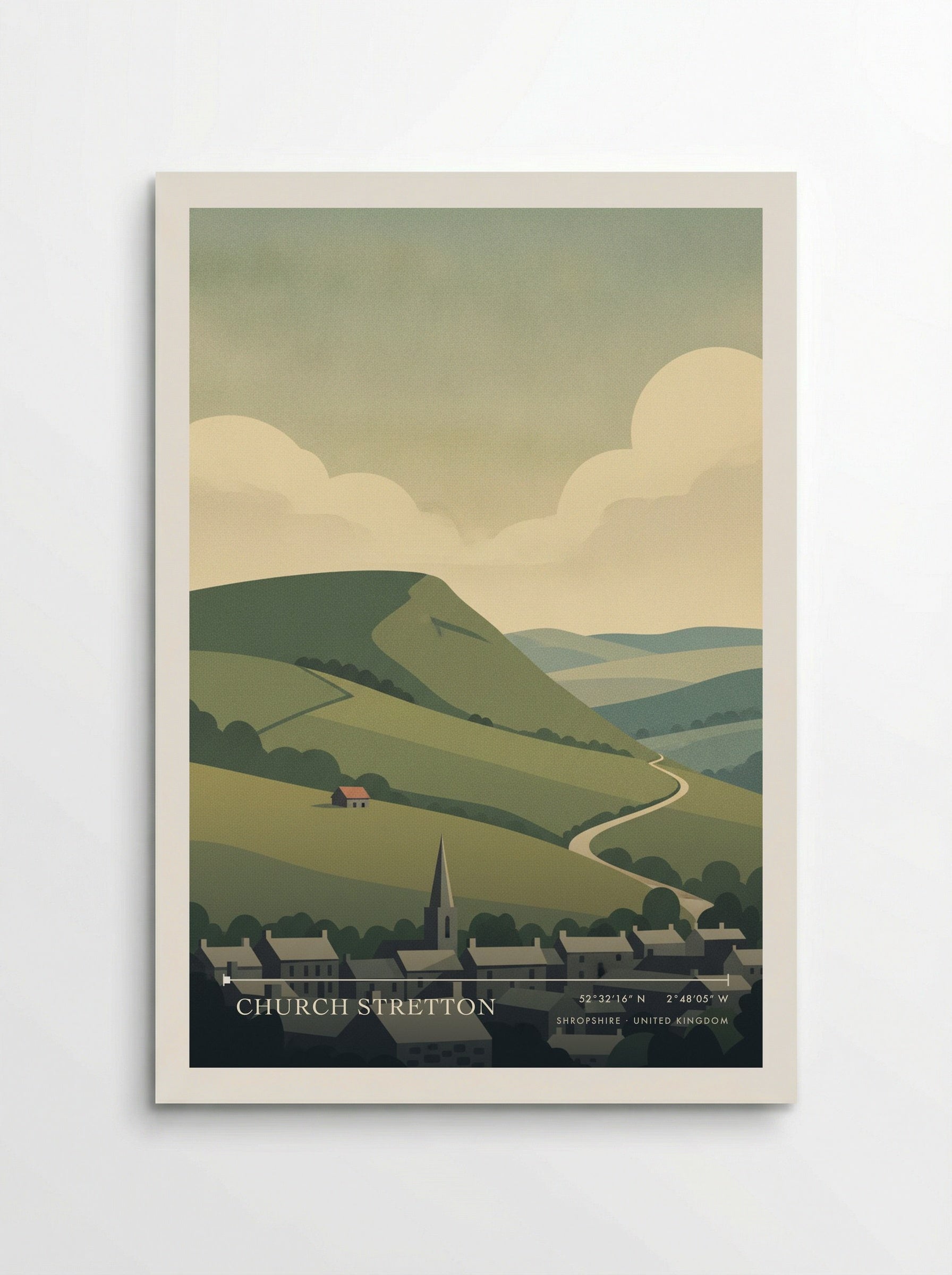 Church Stretton Shropshire United Kingdom Travel Poster - Poster