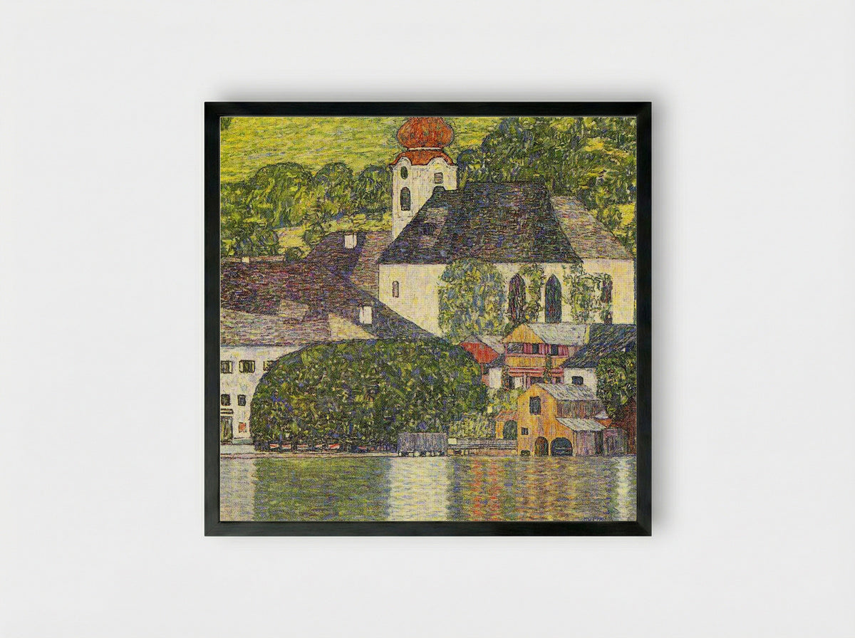Church in Unterach on the Attersee - Gustav Klimt - Framed Print Black