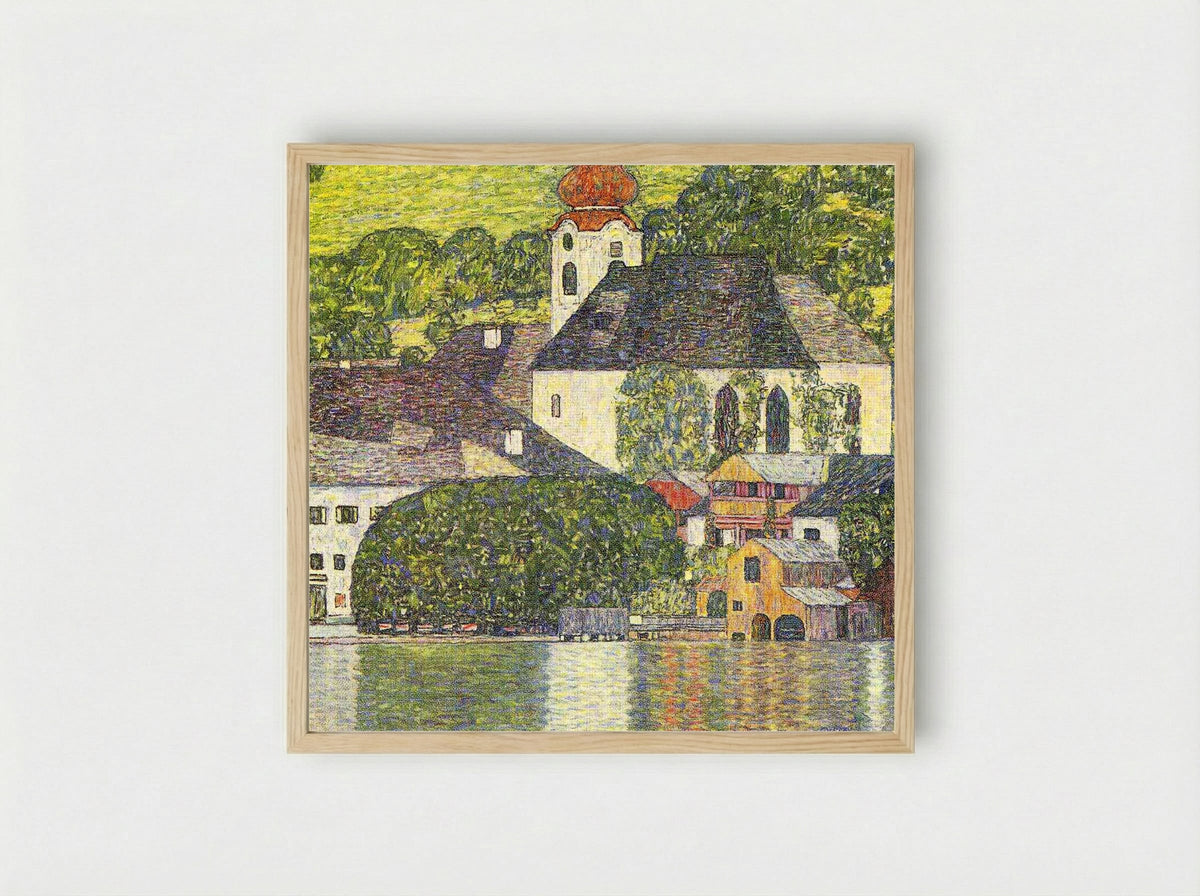 Church in Unterach on the Attersee - Gustav Klimt - Framed Print Wood
