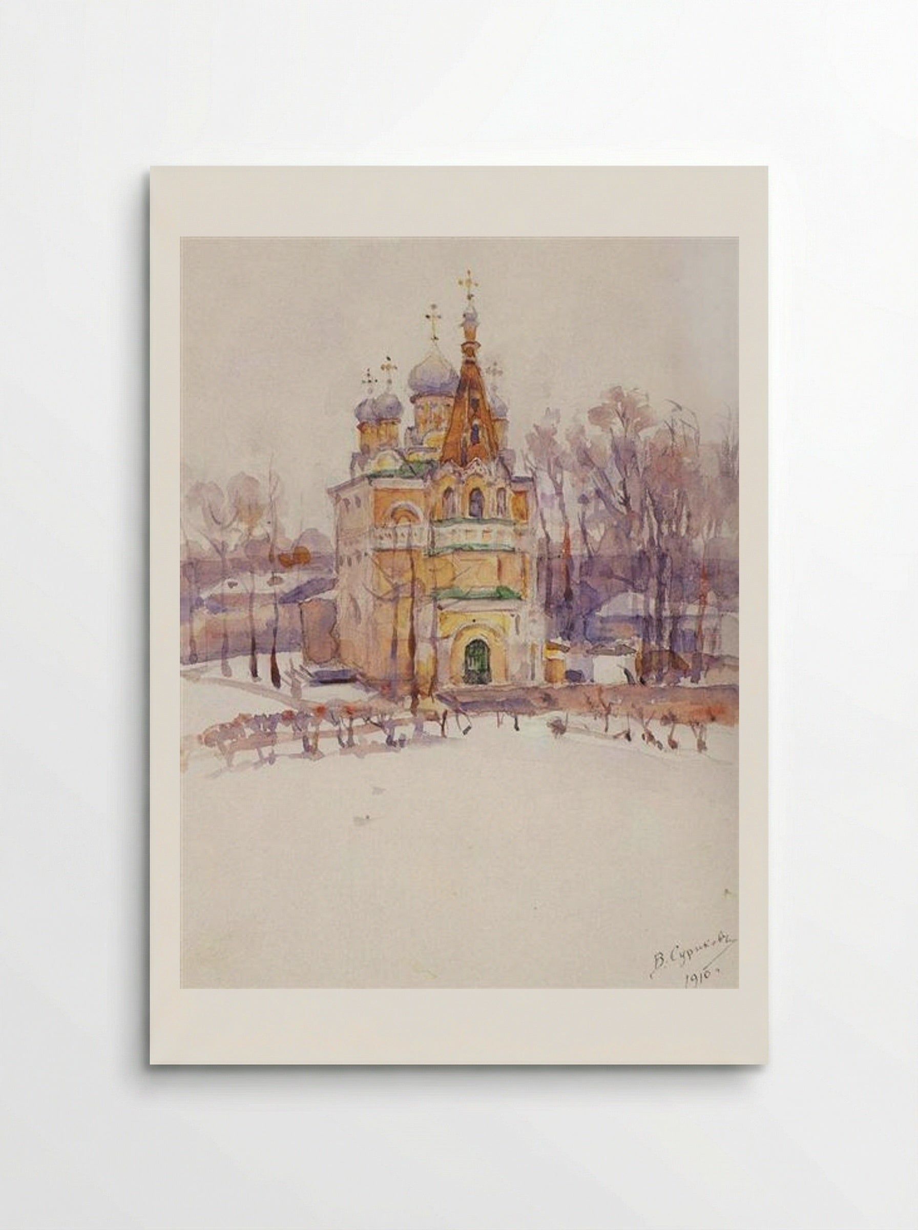 Church in Winter - Vasily Surikov - Poster