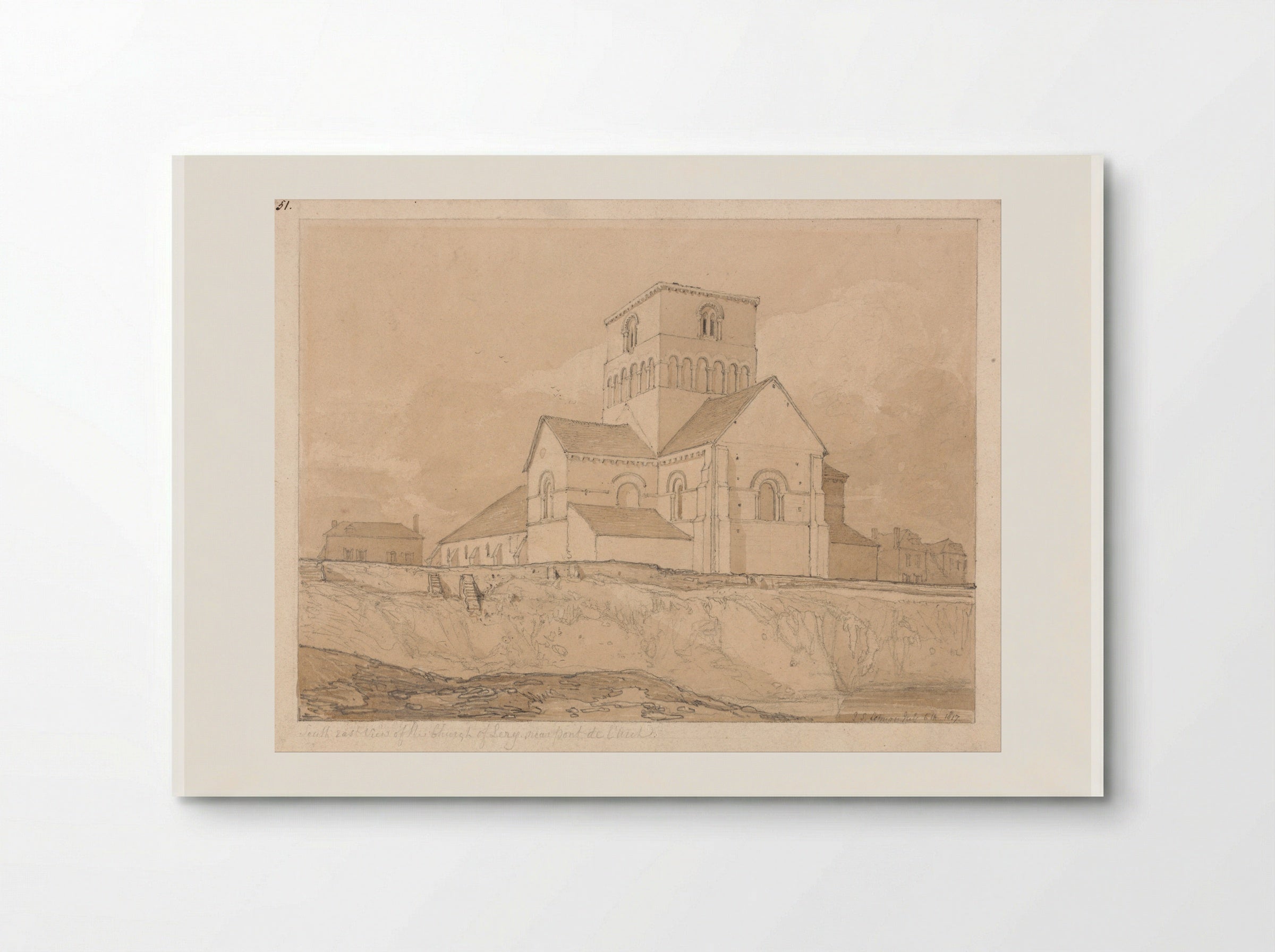 Church of Lery, near Pont-de-l'Arche - John Sell Cotman - Poster
