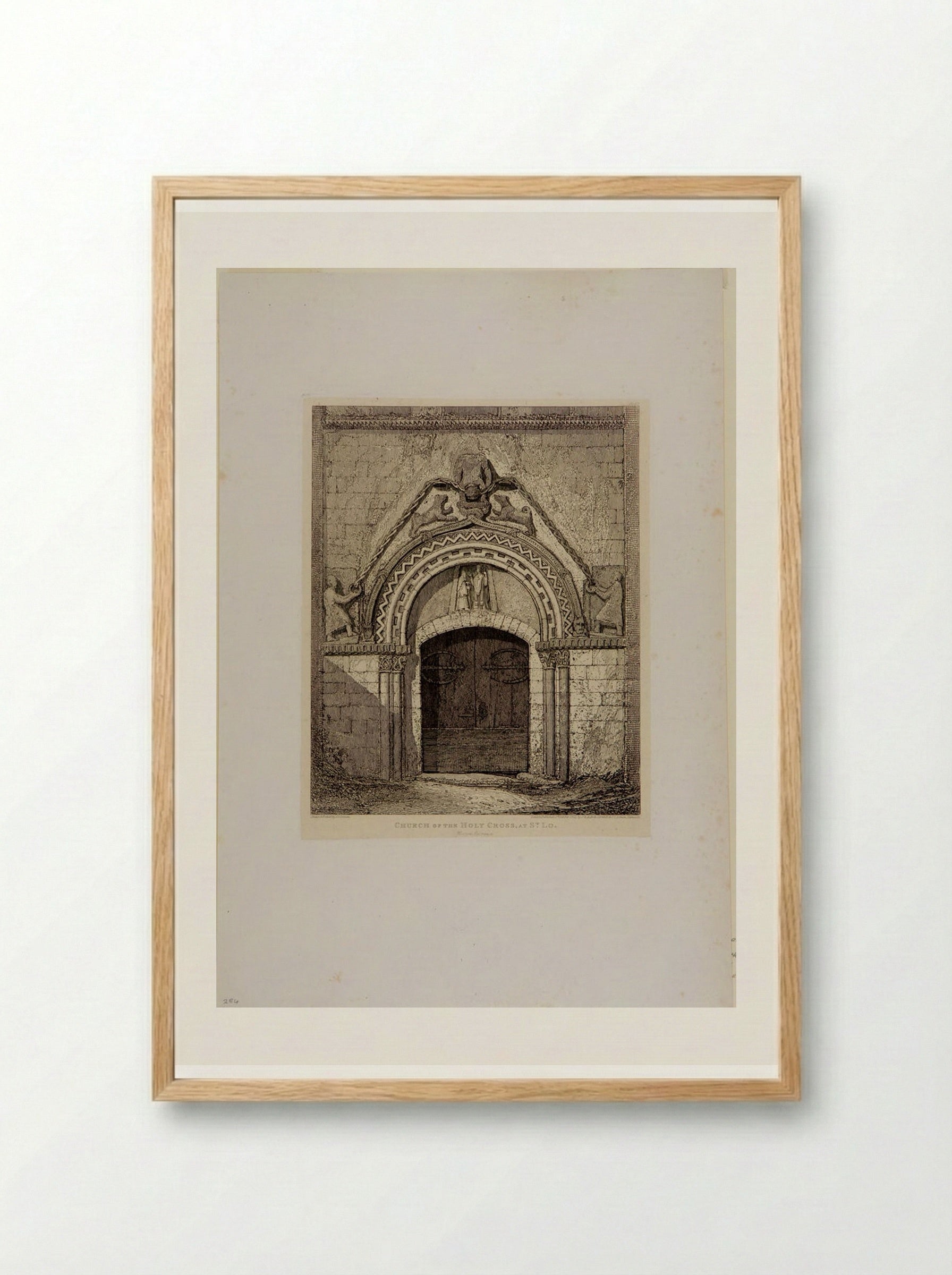 Church of the Holy Cross at St. Lo - John Sell Cotman - Framed Print Wood