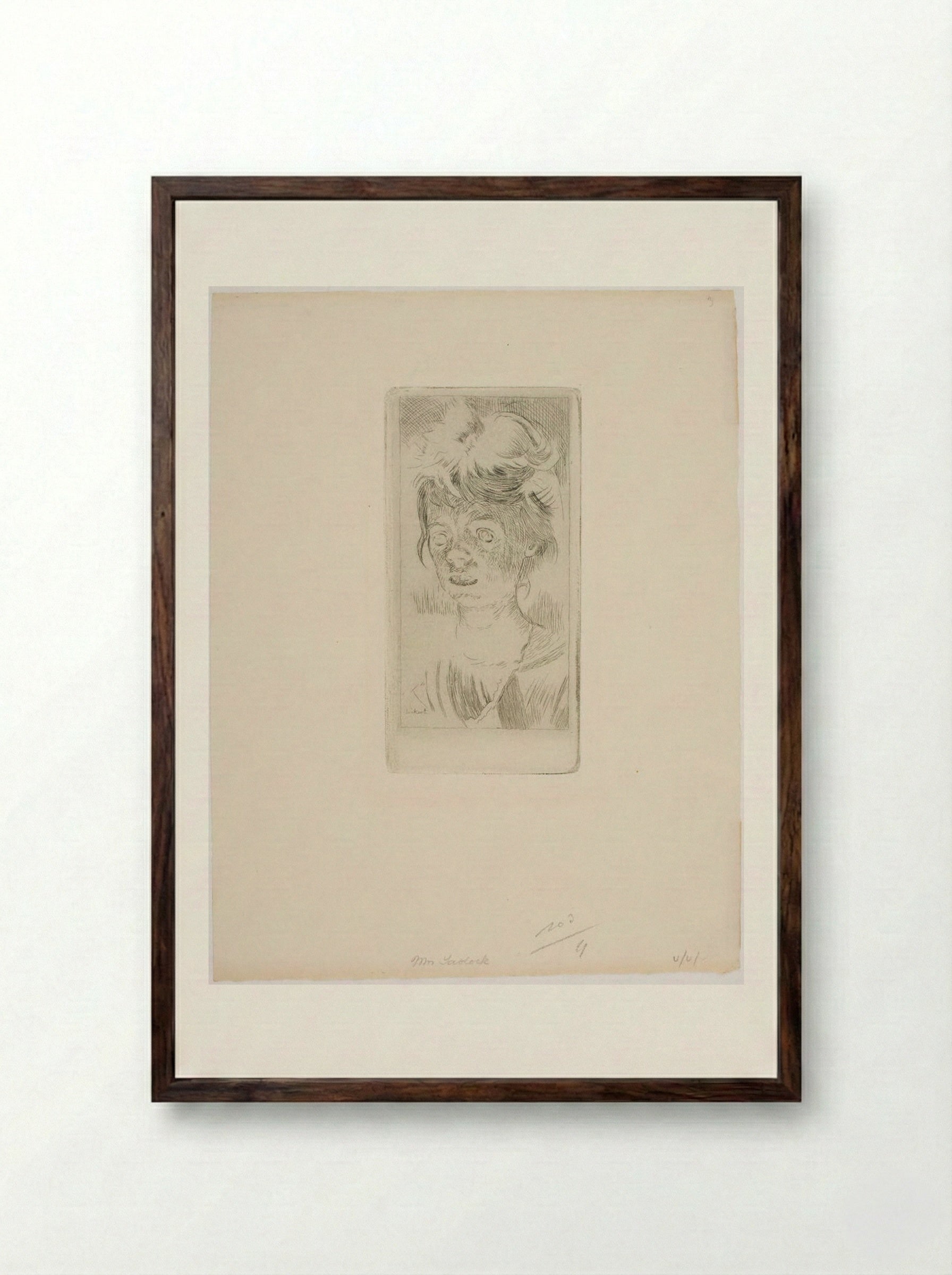 Cicely Hey - Walter Sickert - Framed Print Dark Wood