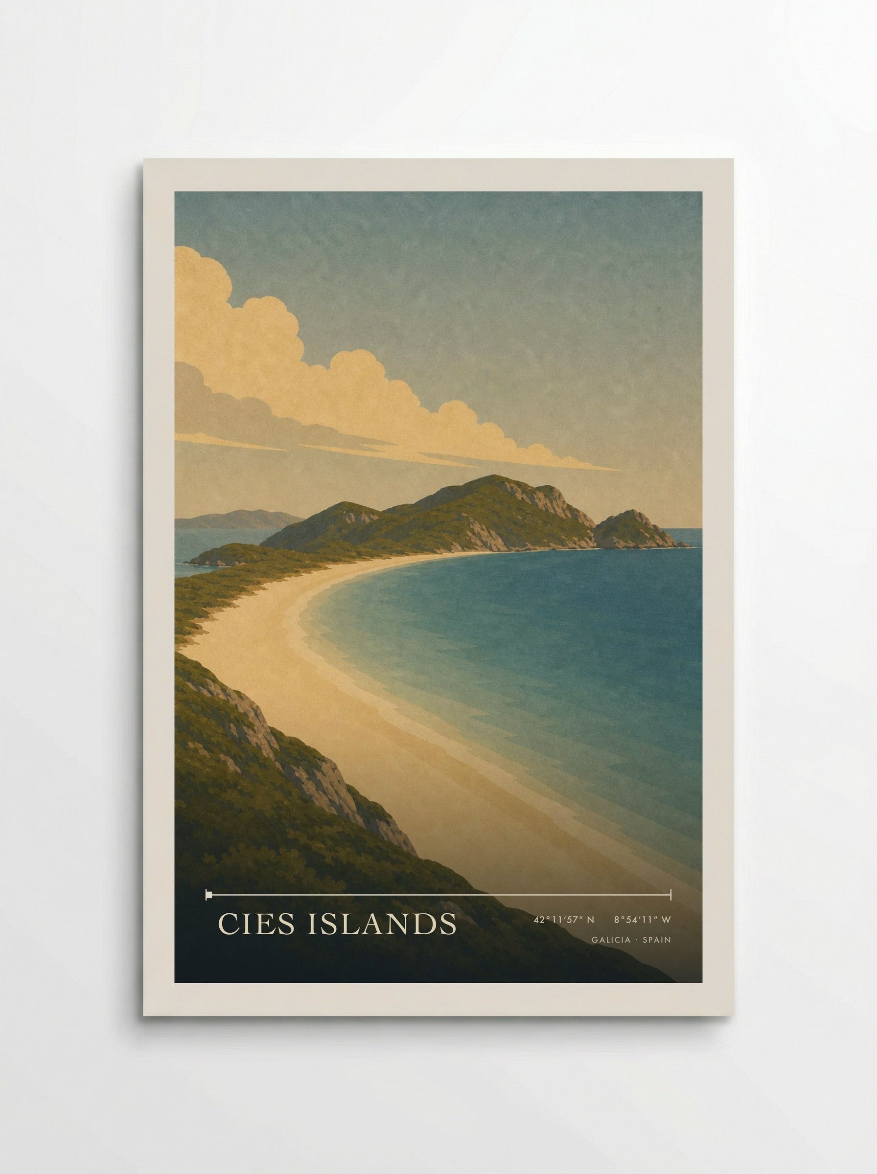 Cies Islands Travel Poster Artwork - Poster