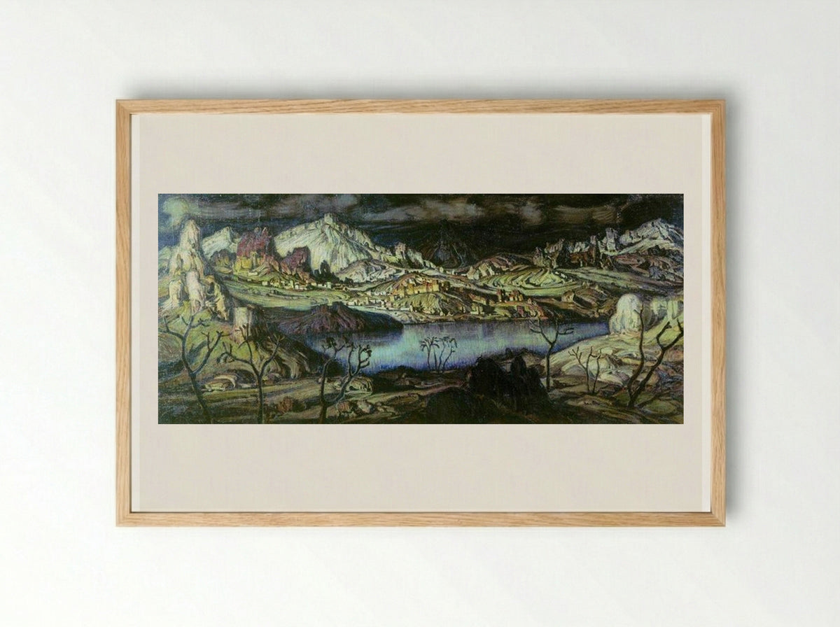 Cimmerian Region - Konstantin Bogaevsky - Framed Print Wood
