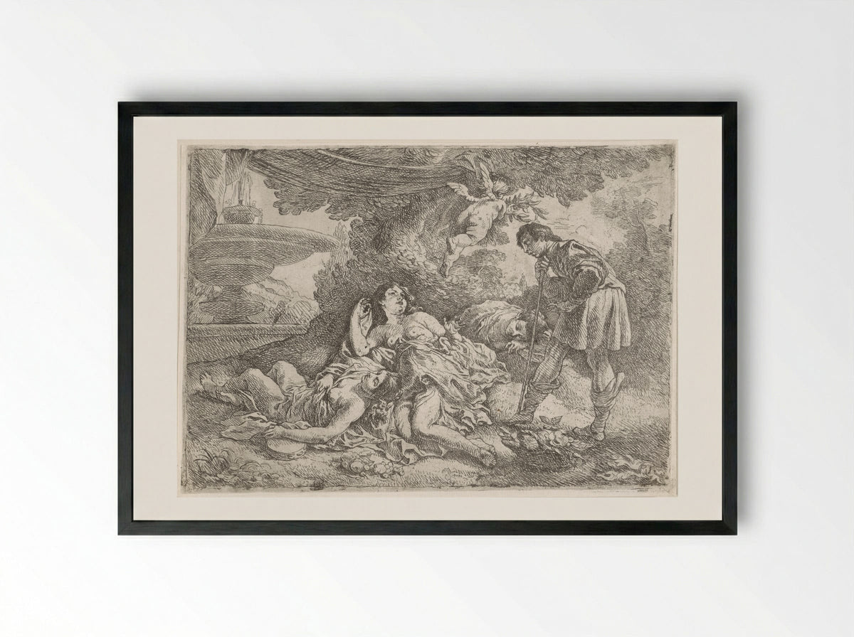 Cimone and Iphigenia - Cornelis Schut (I) - Framed Print Black