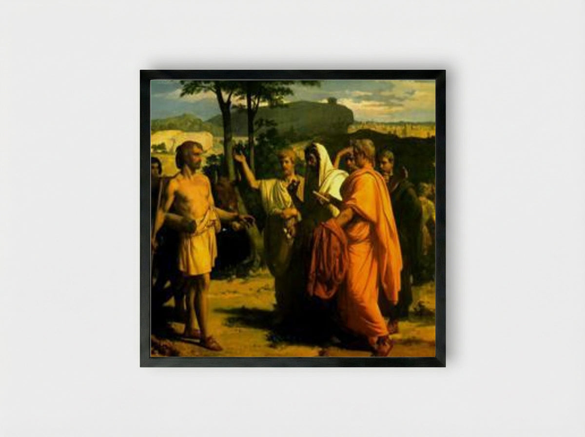 Cincinnatus Receiving Deputies of the Senate - Alexandre Cabanel - Framed Print Black