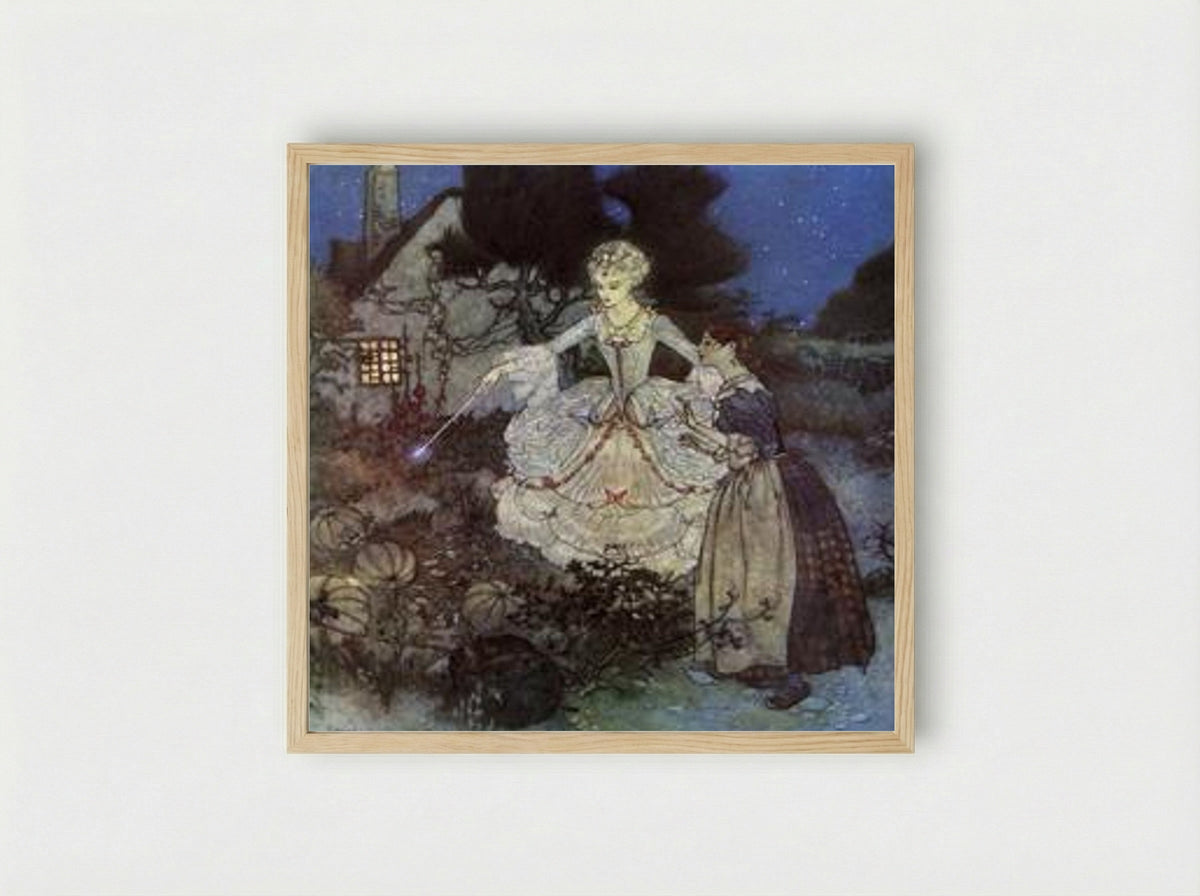 Cinderella (from the Picture Book for the Red Cross) - Edmund Dulac - Framed Print Wood