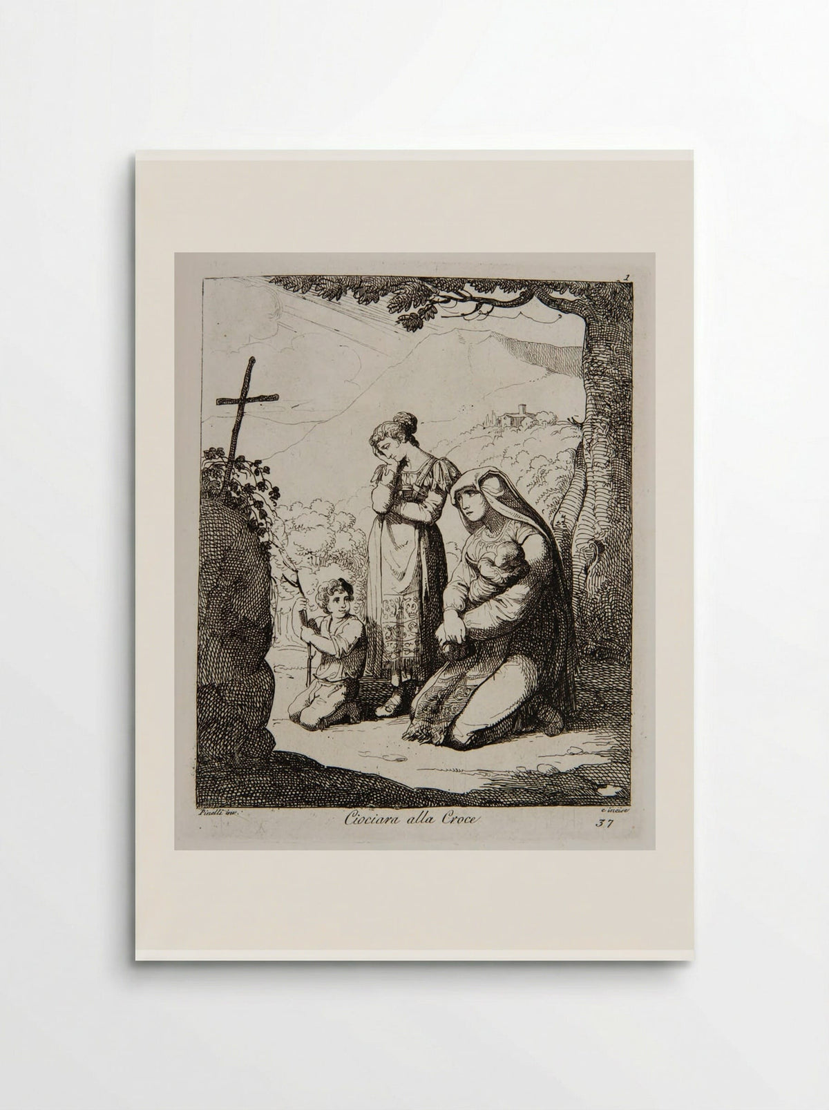 Ciociara alla Croce - Bartolomeo Pinelli - Poster