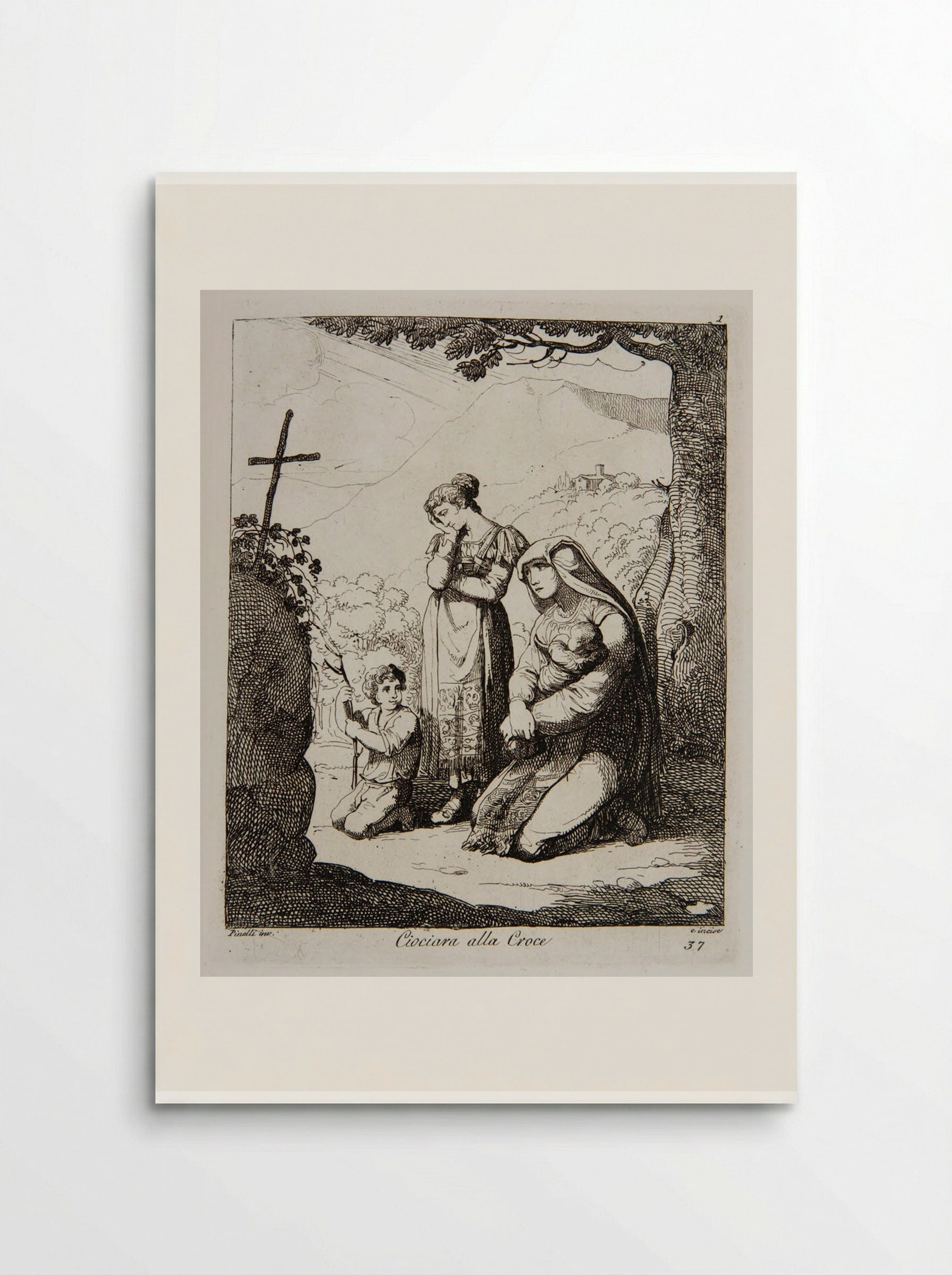 Ciociara alla Croce - Bartolomeo Pinelli - Poster