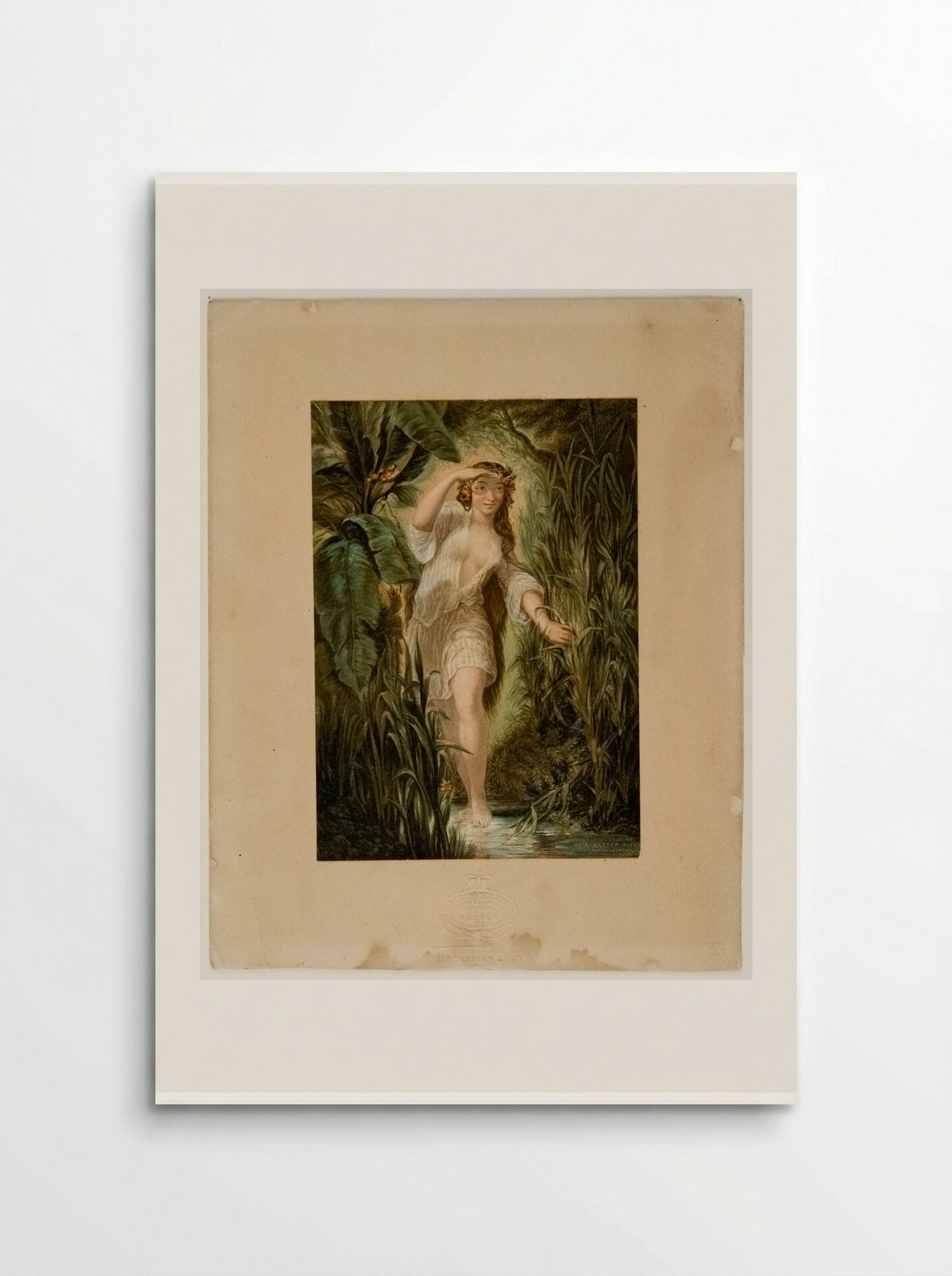Circassian Lady at the Bath - George Baxter - Poster