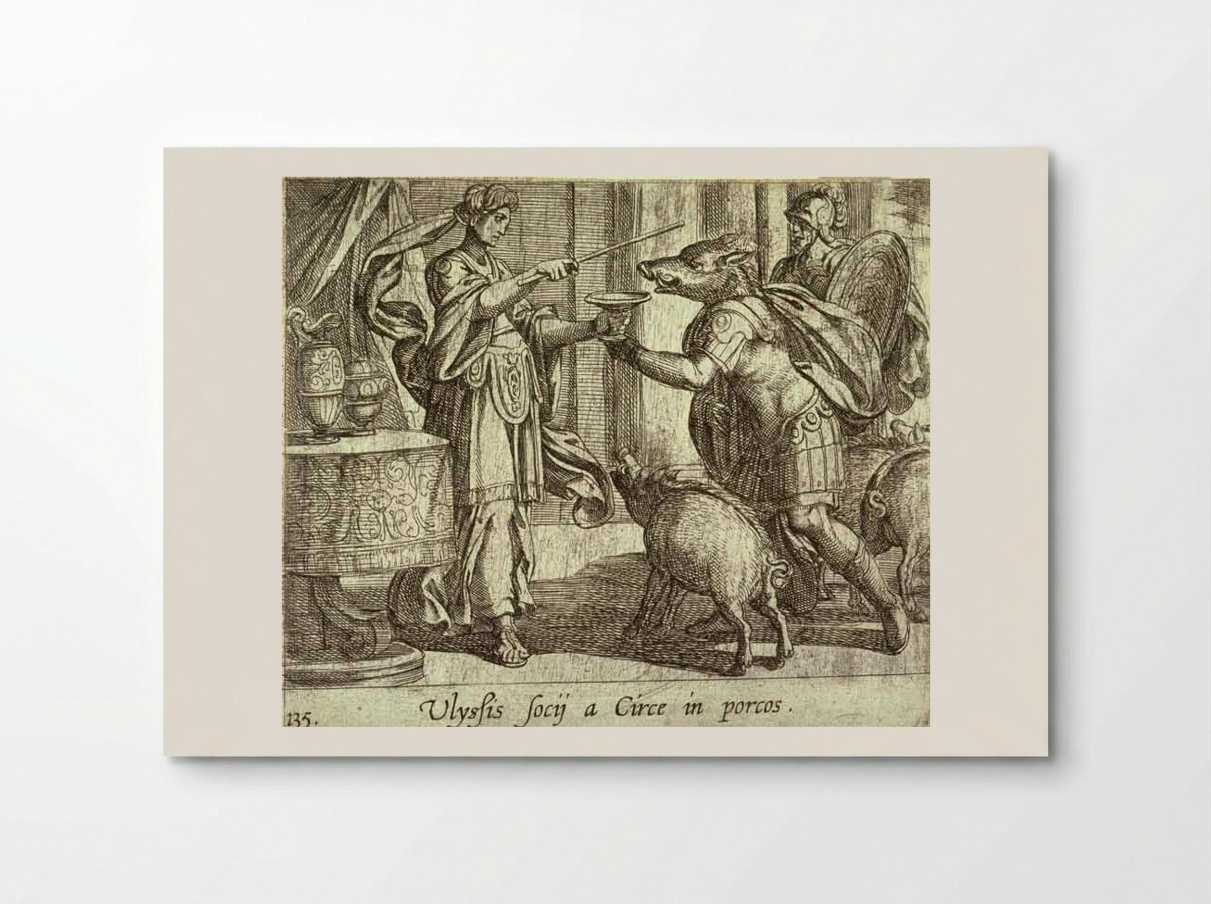 Circe Changing Ulysses' Men to Swine - Antonio Tempesta - Poster