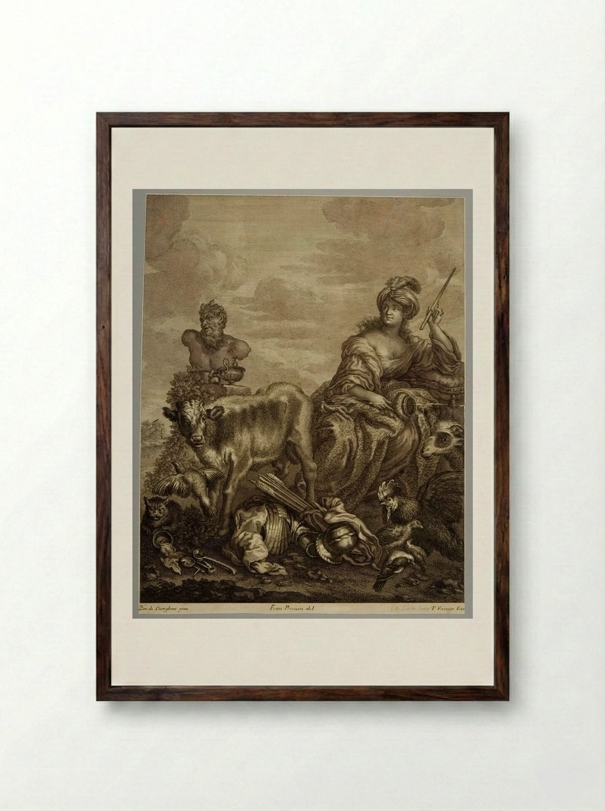 Circe - Theodor Verkruys - Framed Print Dark Wood