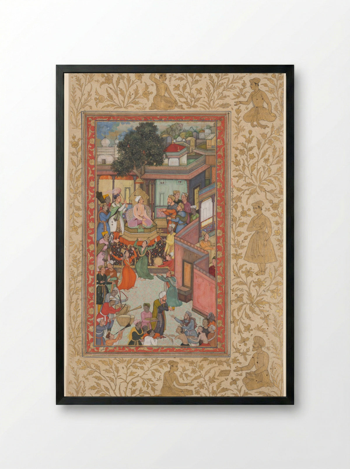 Circumcision Ceremony for Akbar’s Sons - Dharam Das - Framed Print Black
