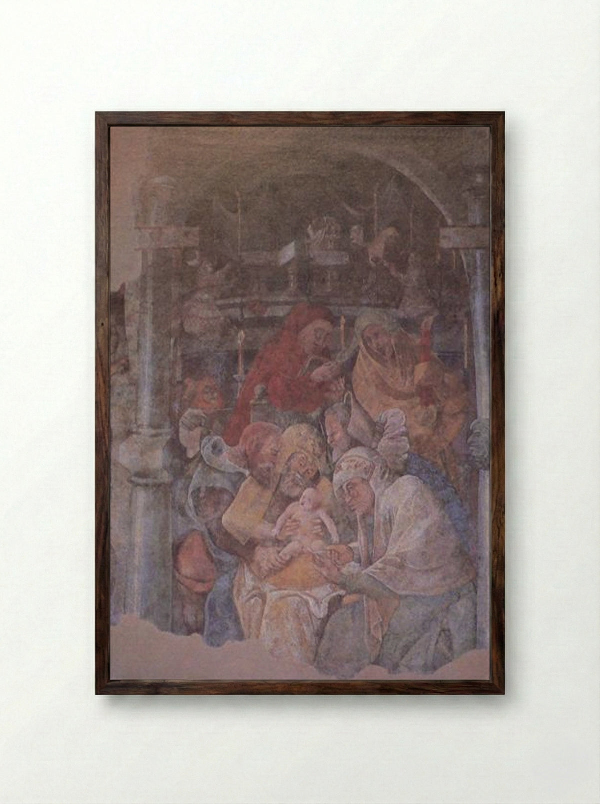 Circumcision of Christ - Jerg Ratgeb - Framed Print Dark Wood
