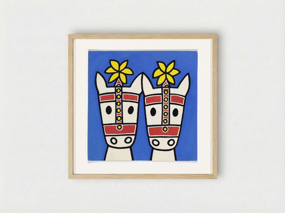 Circus (Horses) - Dick Bruna - Framed Print Wood