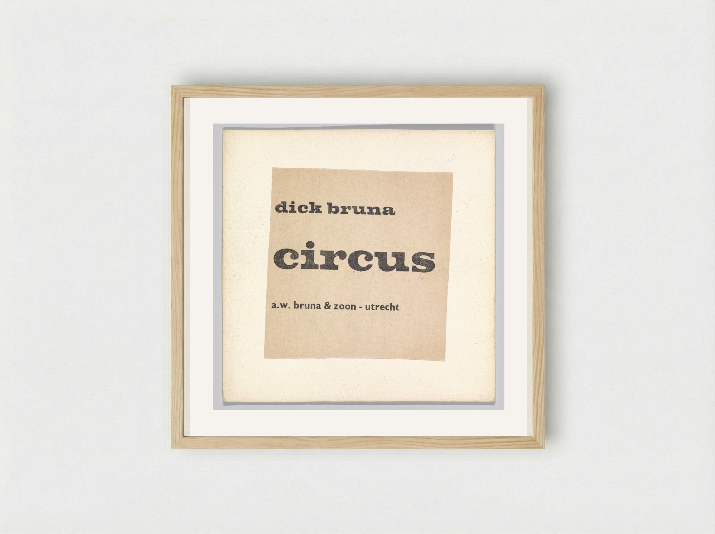 Circus (Title Page) - Dick Bruna - Framed Print Wood