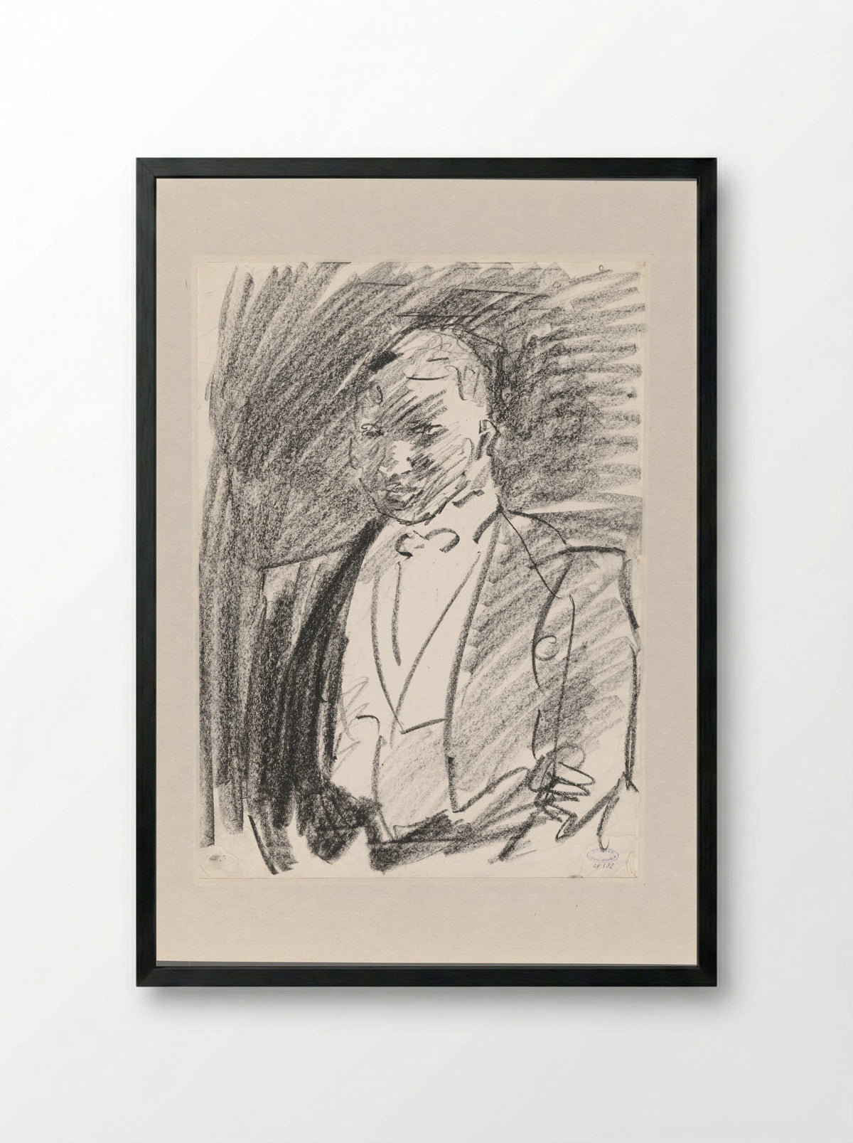 Circusdirecteur in avondkleding - Isaac Israels - Framed Print Black