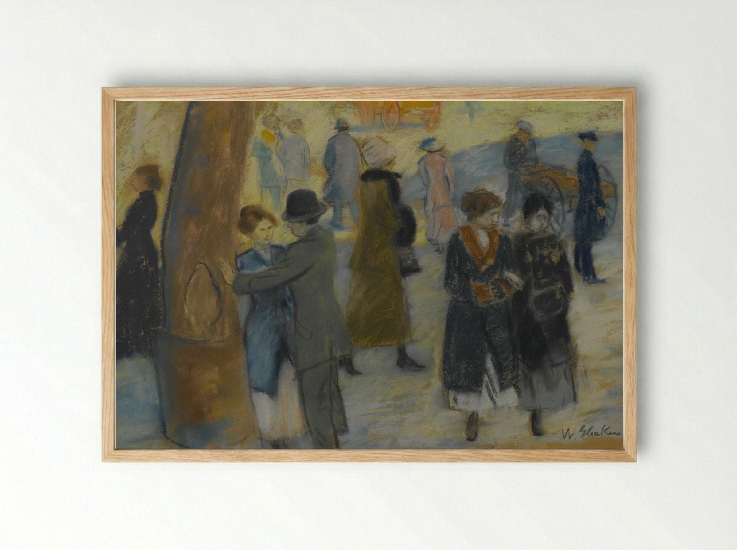 City Scene - William James Glackens - Framed Print Wood