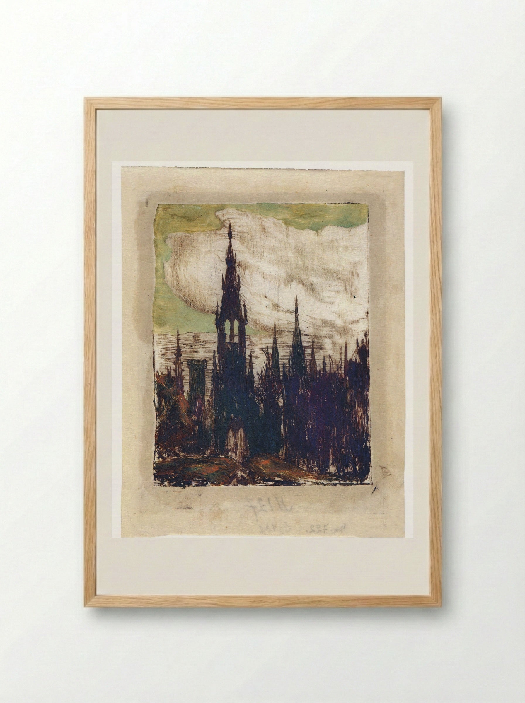 City (Towers) - Mikalojus Konstantinas Čiurlionis - Framed Print Wood