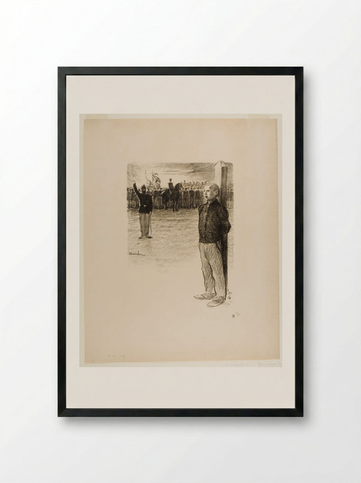 Civil Rehabilitation and Military Execution - Théophile-Alexandre Steinlen - Framed Print Black