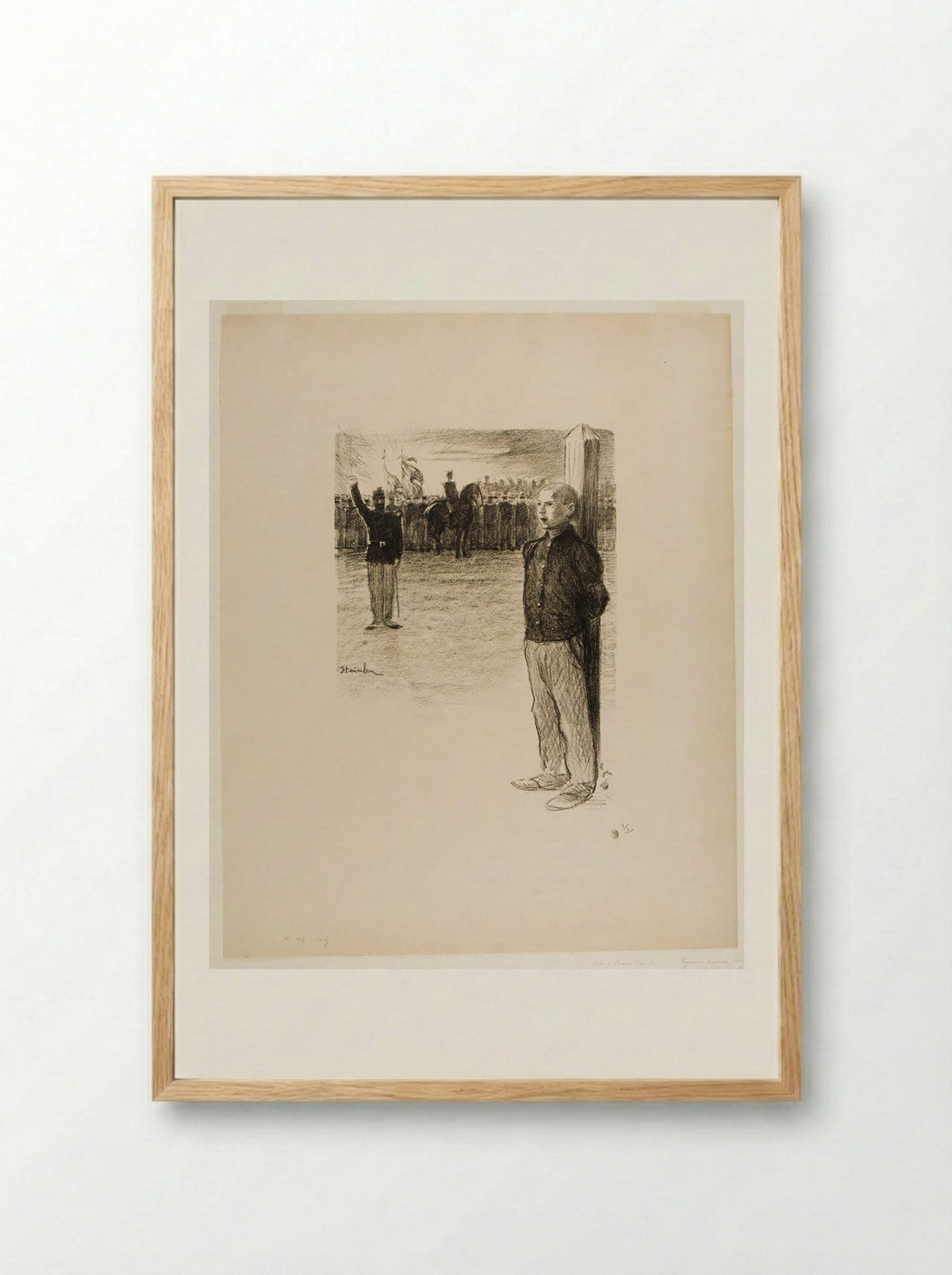 Civil Rehabilitation and Military Execution - Théophile-Alexandre Steinlen - Framed Print Wood
