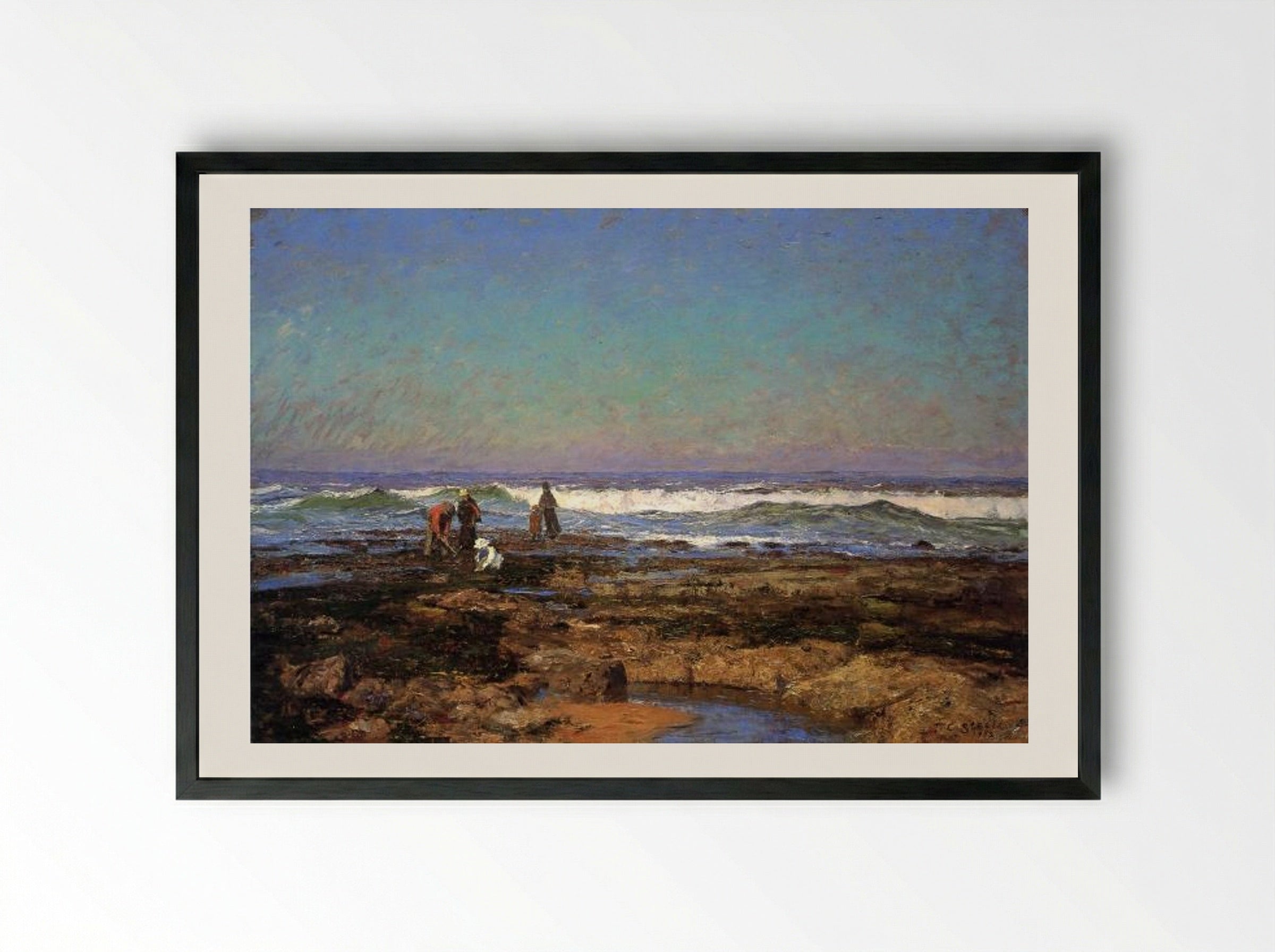 Clam Diggers - T. C. Steele - Framed Print Black