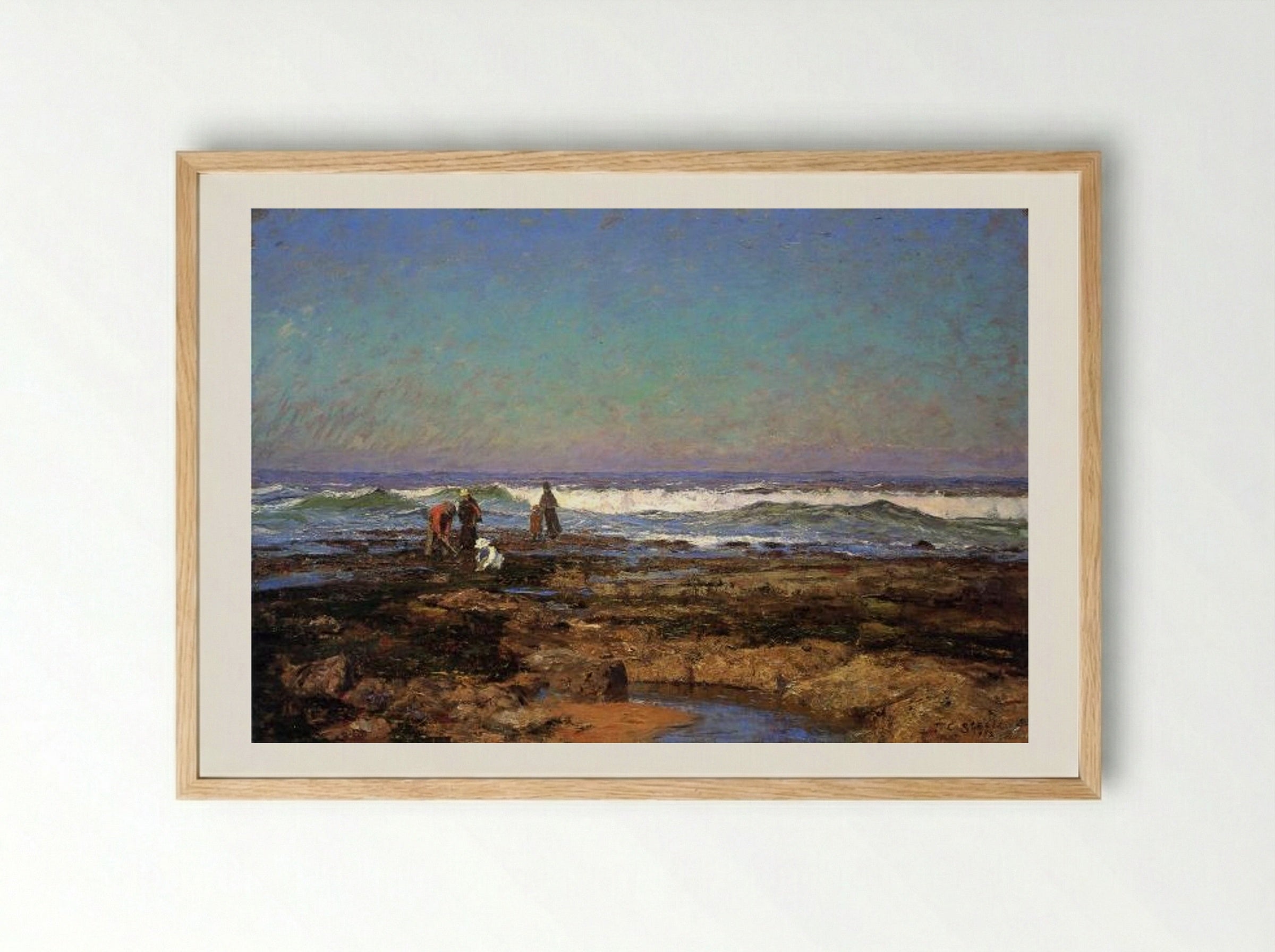 Clam Diggers - T. C. Steele - Framed Print Wood