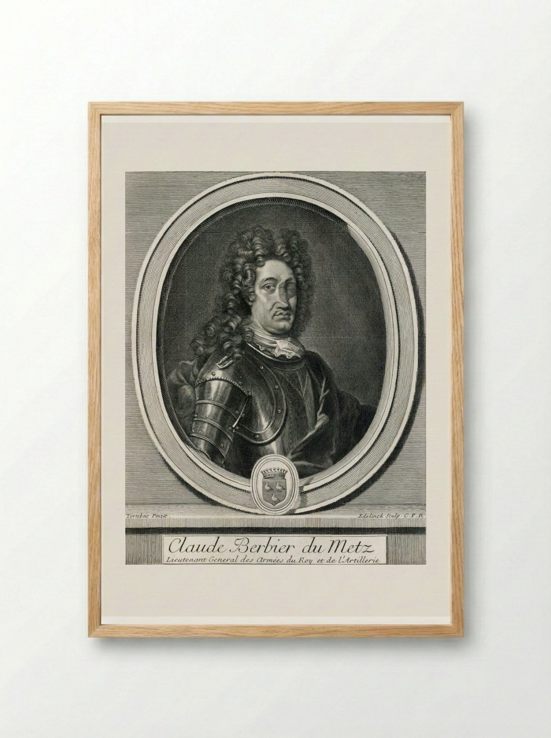 Claude Berbier du Metz - Gérard Edelinck - Framed Print Wood