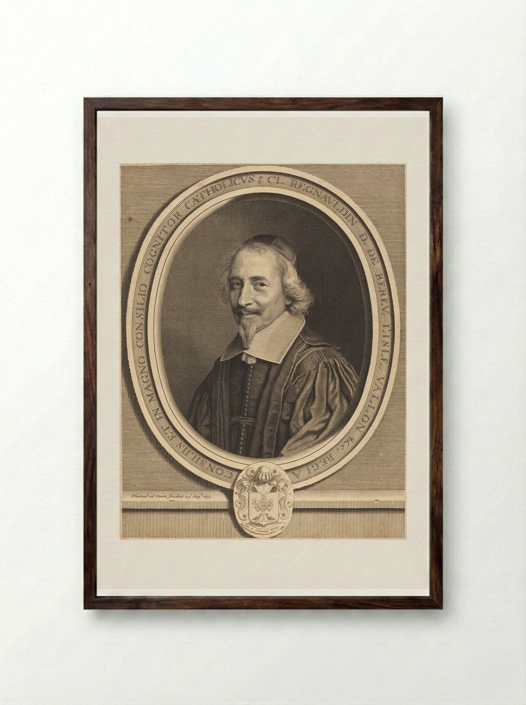 Claude Regnauldin - Robert Nanteuil - Framed Print Dark Wood