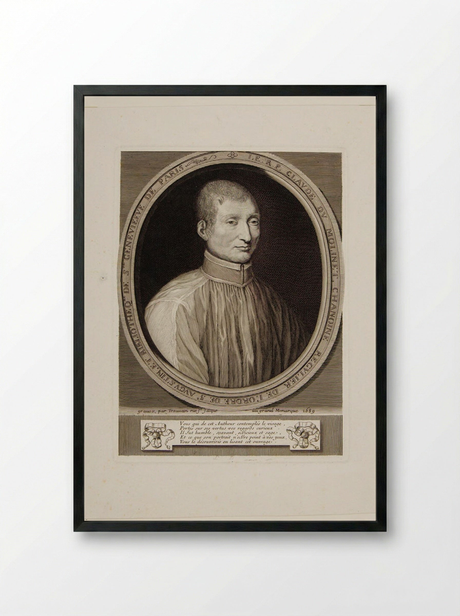 Claude du Molinet - Antoine Trouvain - Framed Print Black