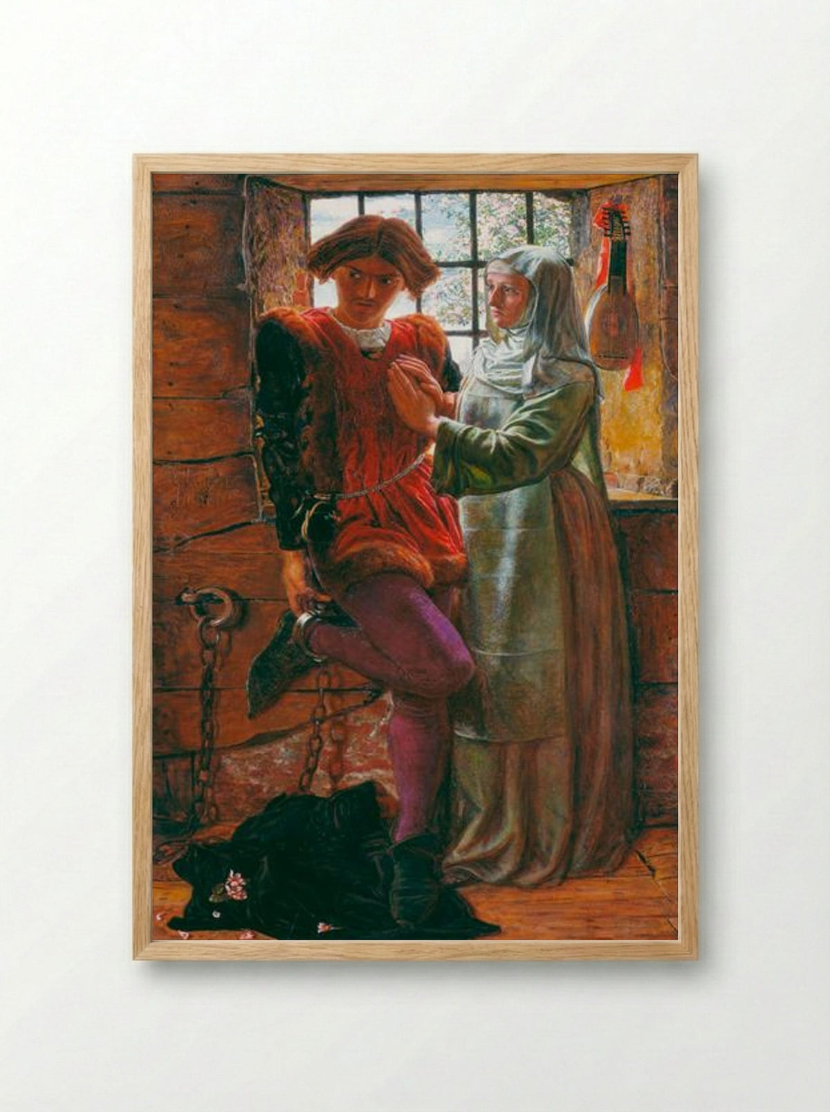 Claudio and Isabella - William Holman Hunt - Framed Print Wood