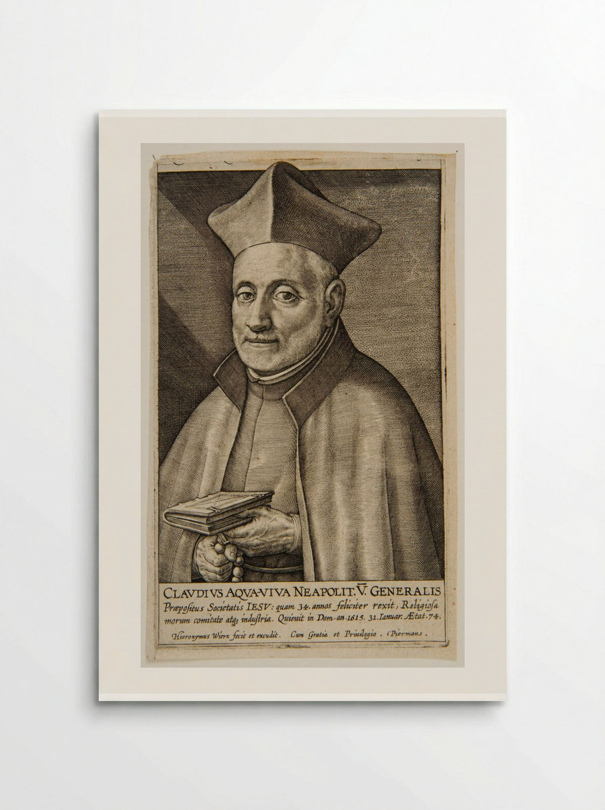 Claudius Aquaviva - Hieronymus Wierix - Poster