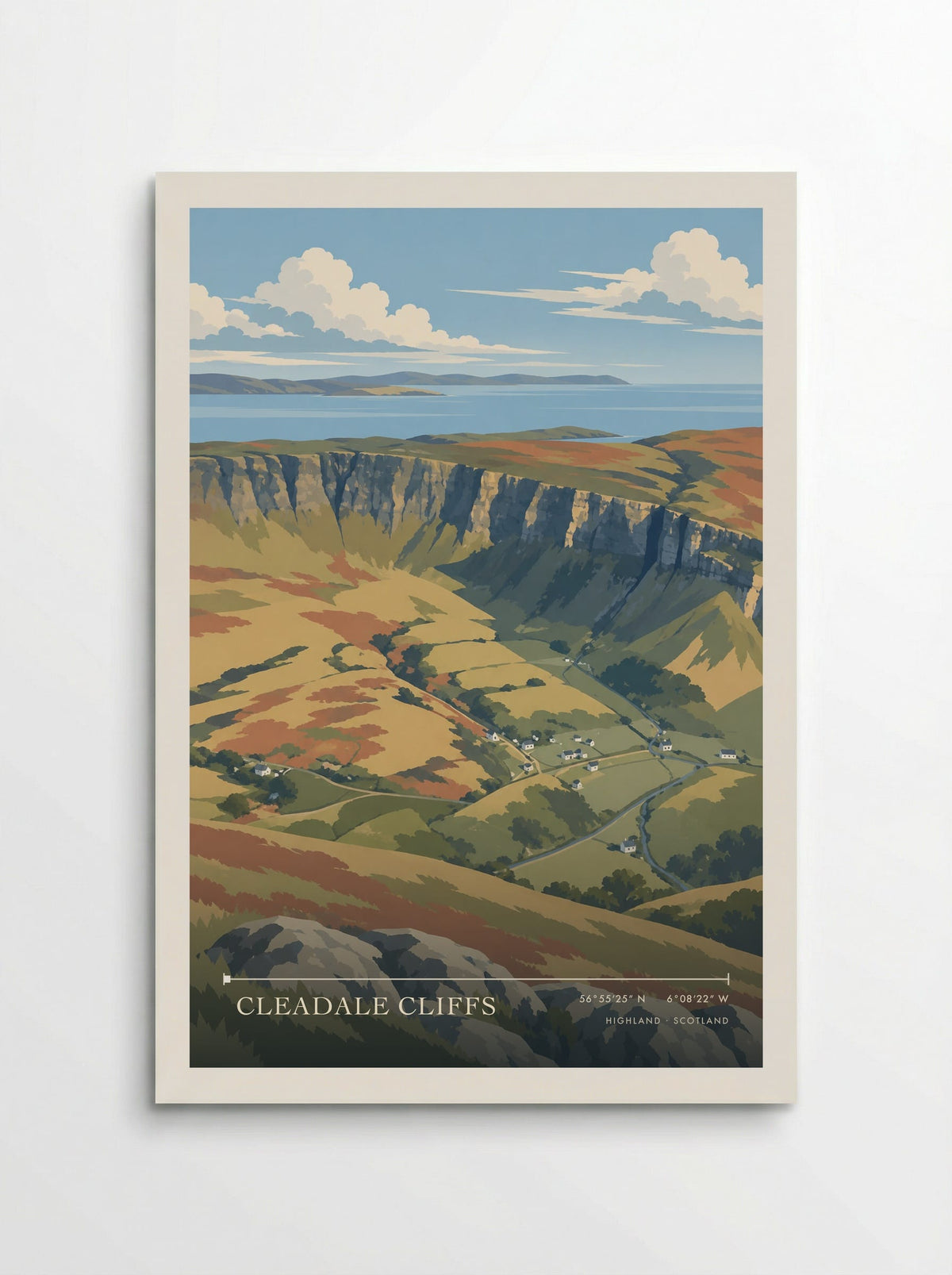 Cleadale Cliffs, Highland | Travel Poster - Poster