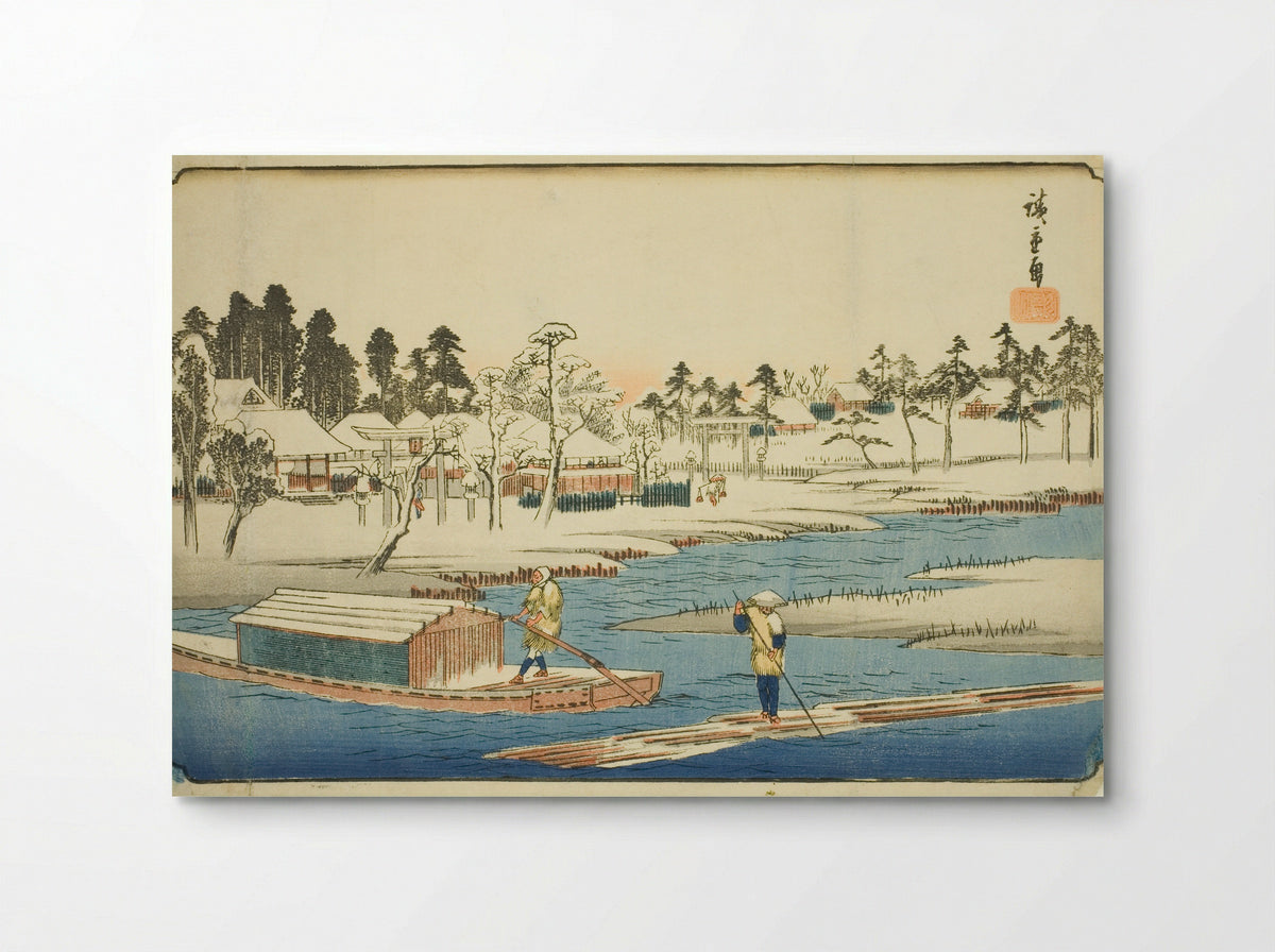 Clear Weather after Snow at Massaki - Utagawa Hiroshige - Poster