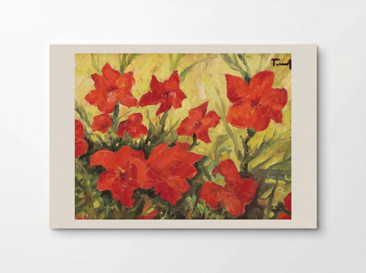 Clematis Red Flowers - Nicolae Tonitza - Poster