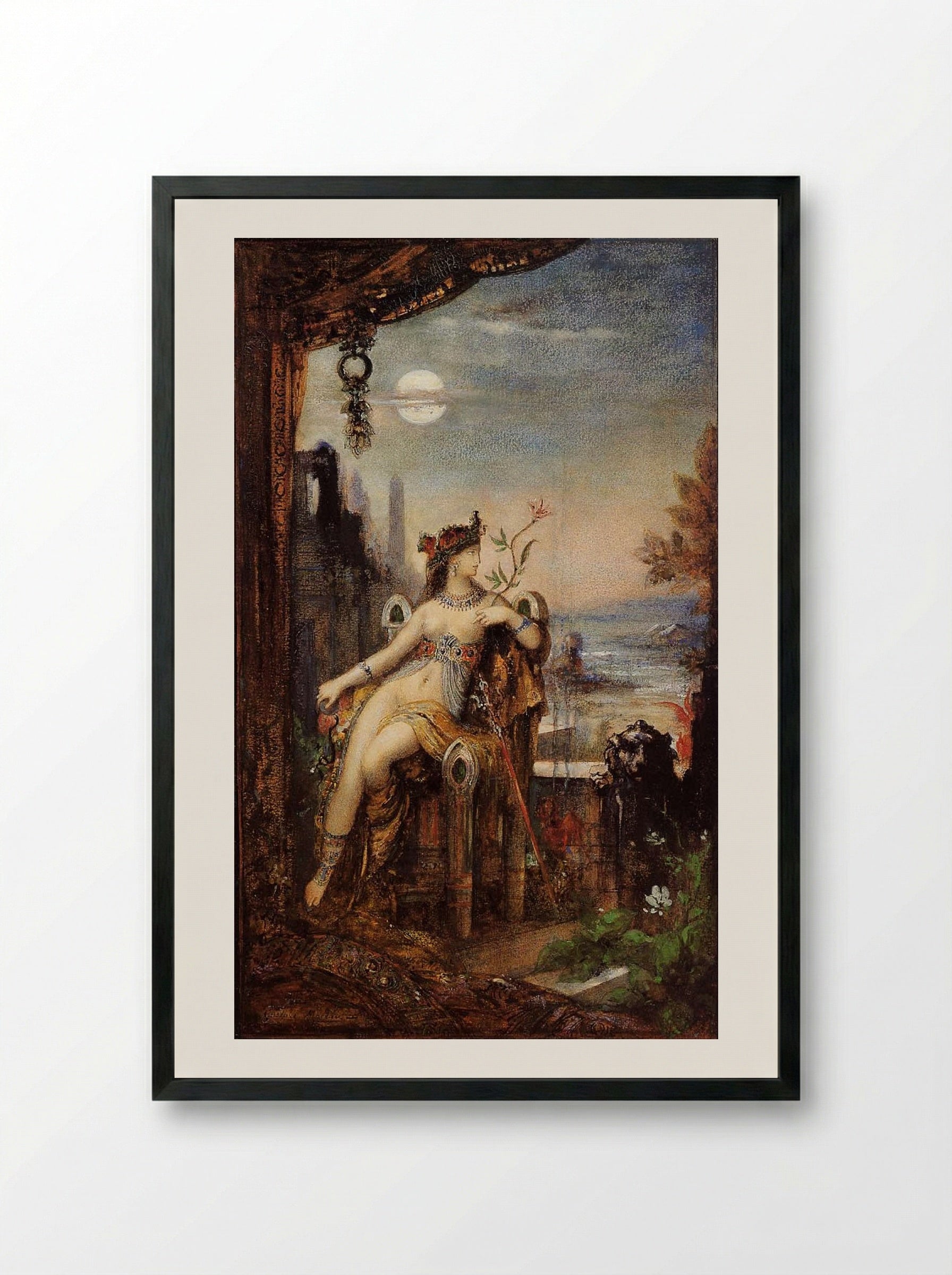 Cleopatra - Gustave Moreau - Framed Print Black
