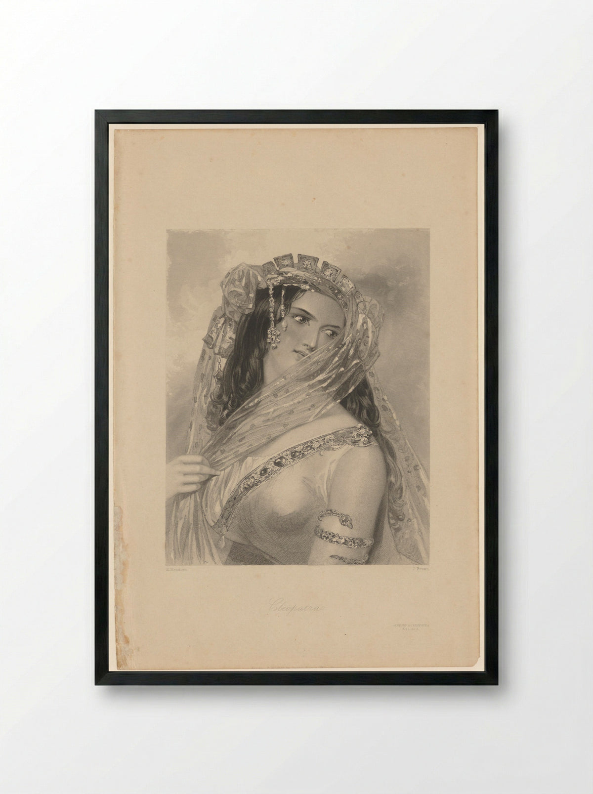 Cleopatra - David Bogue - Framed Print Black