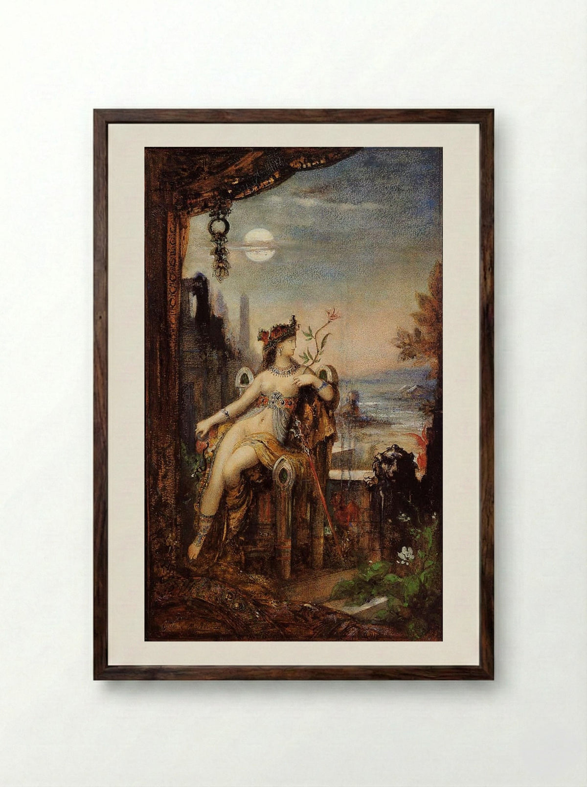Cleopatra - Gustave Moreau - Framed Print Dark Wood